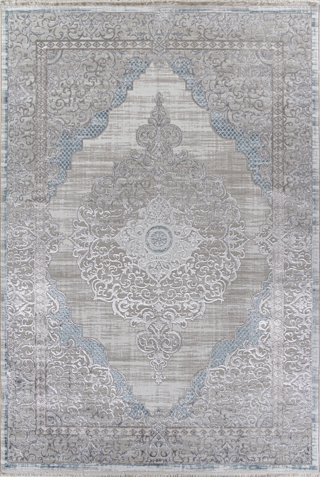 Восточный ковер EFSAN L279A - CREAM SHRINK / BLUE FDY полиэстер Турция