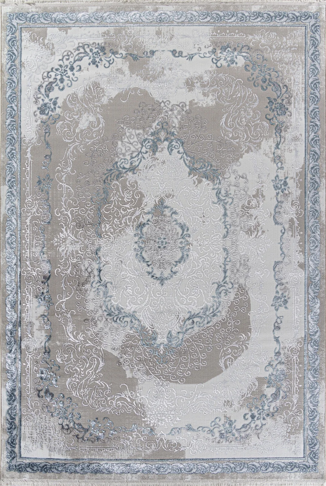 Винтажный ковер EFSAN L278A - CREAM SHRINK / BLUE FDY полиэстер Турция