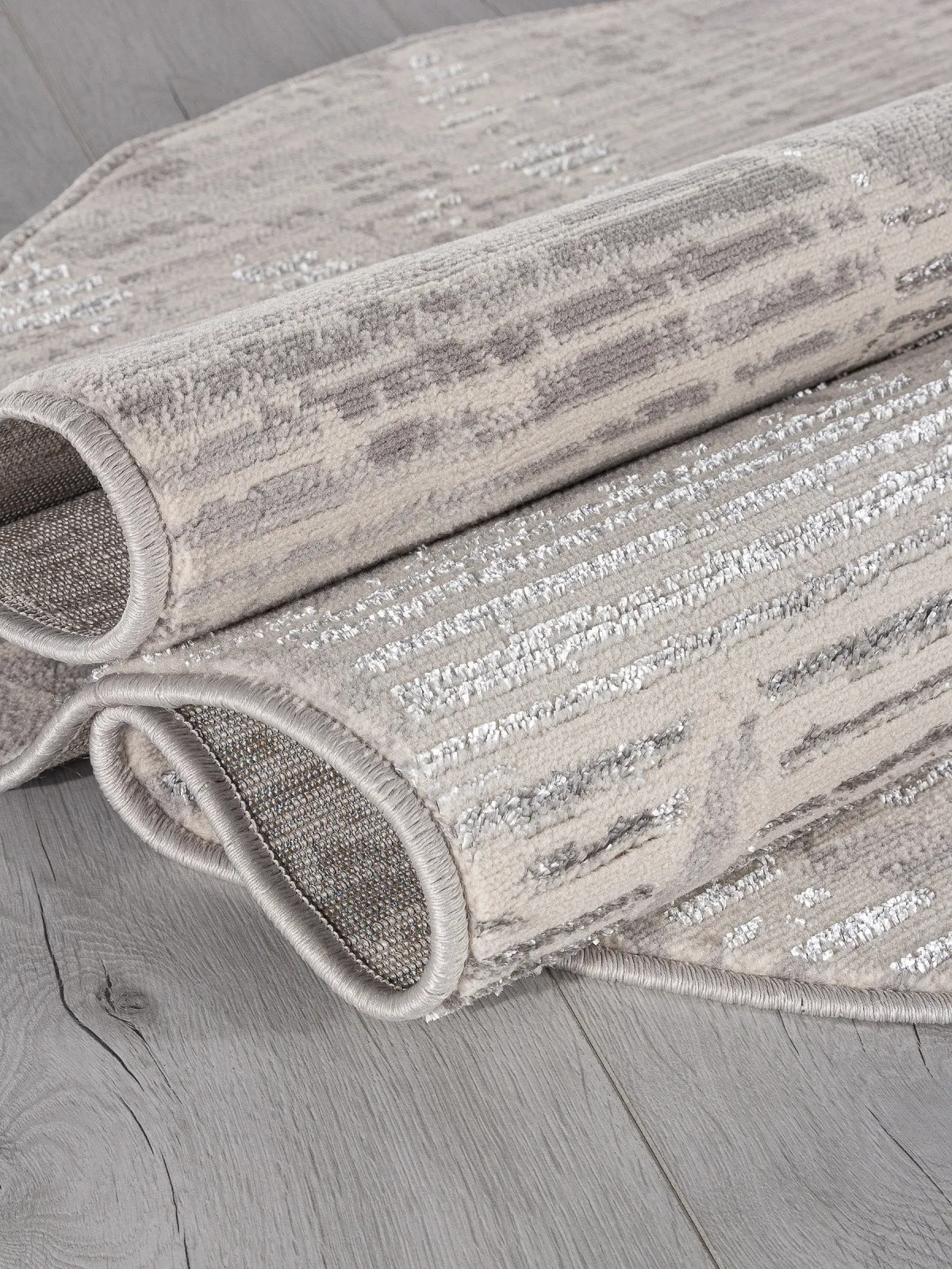 Современный ковер LIMAN F168 - CREAM-GRAY полиэстер Россия