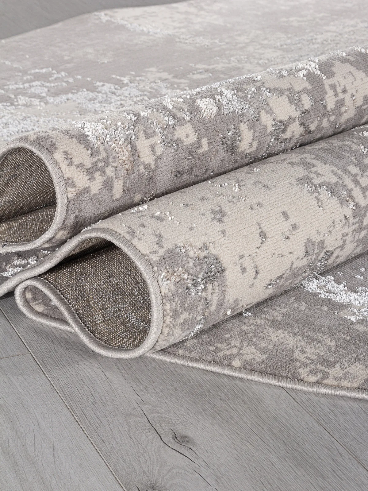 Современный ковер LIMAN F477 - GRAY-BEIGE полиэстер Россия