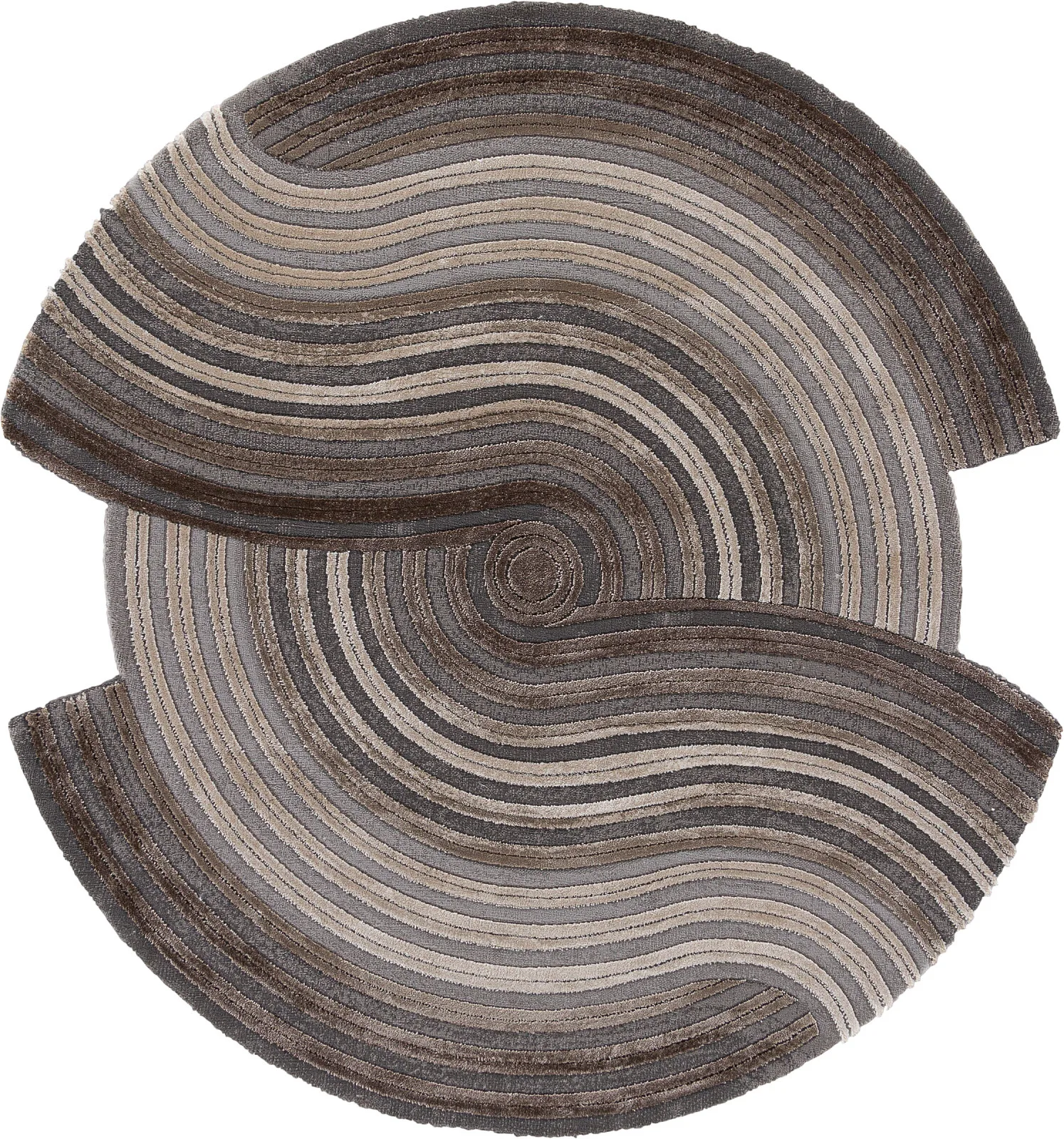 Современный ковер SAFIR 00835C - GREY / BROWN Heat-set Турция