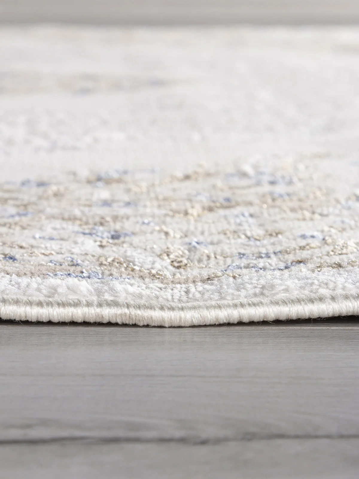 Классический ковер MOSSO 27236A - CREAM / BLUE Heat-set Турция