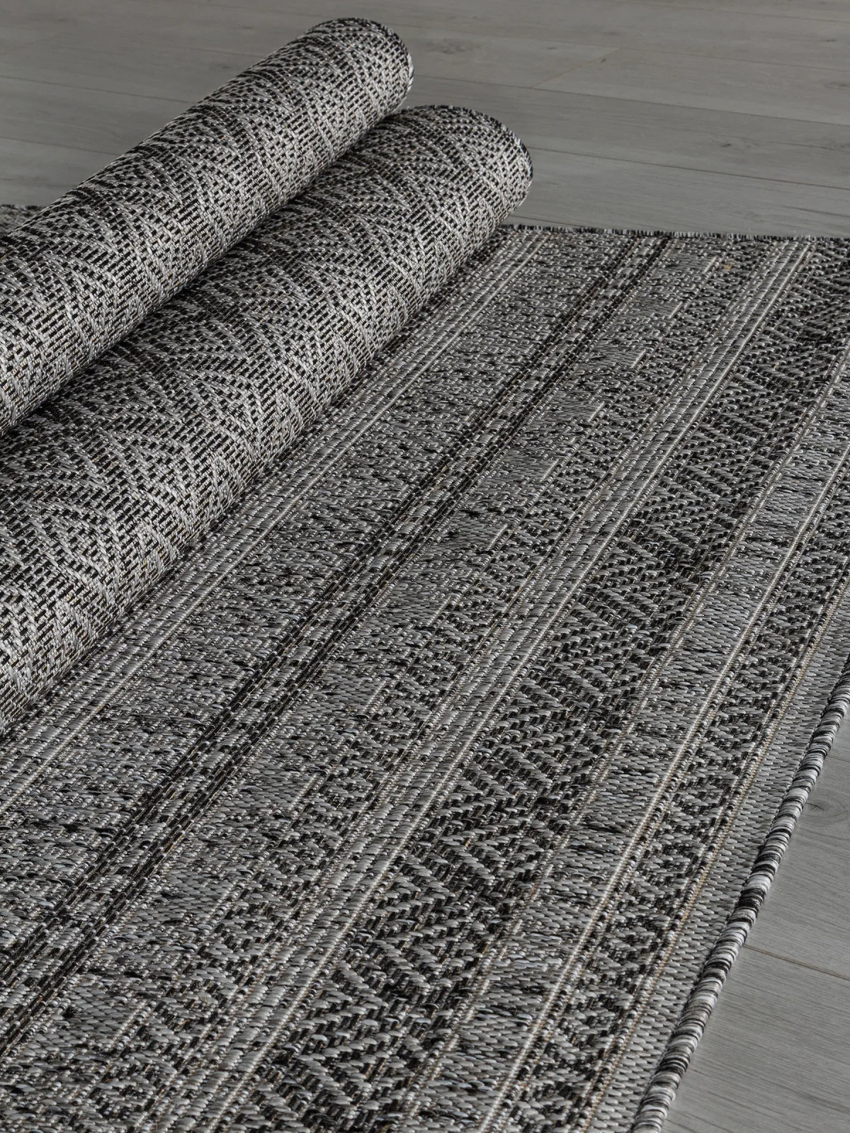 Этническая циновка KAIR S154 - DARK GRAY полипропилен Россия