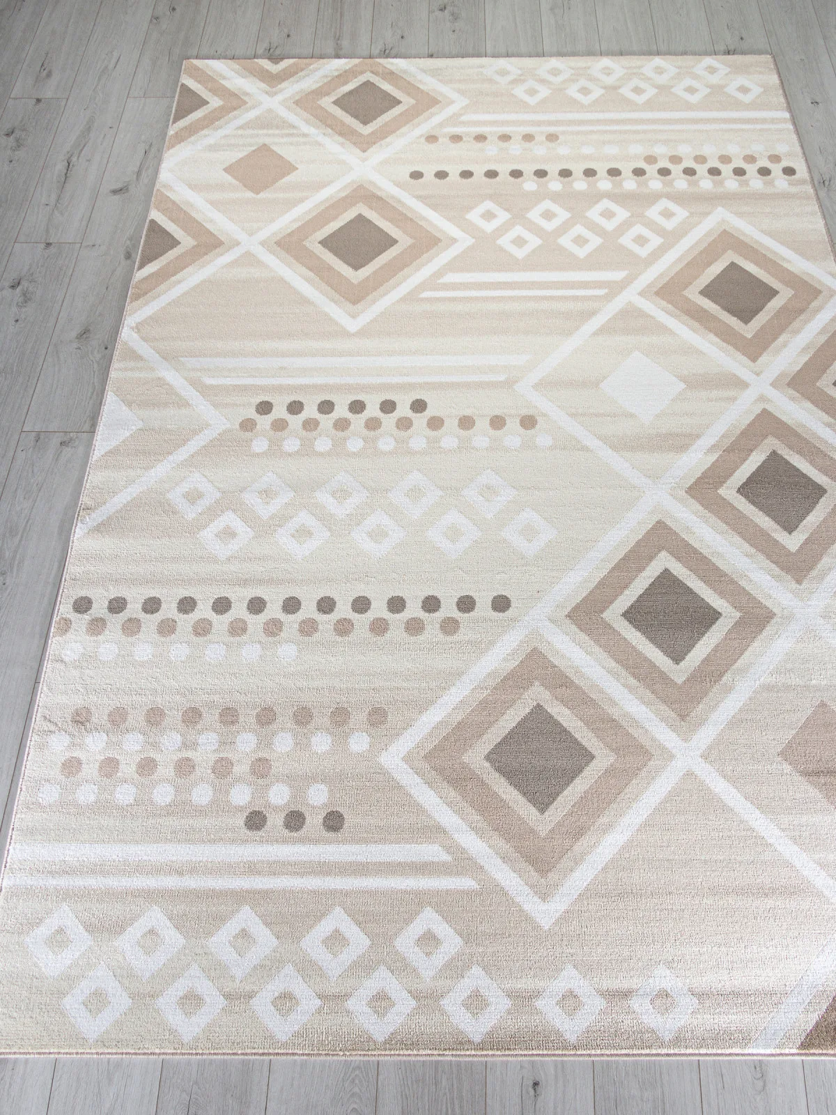 Современный ковер IRIS MP24 - CREAM-BROWN Heat-set Россия
