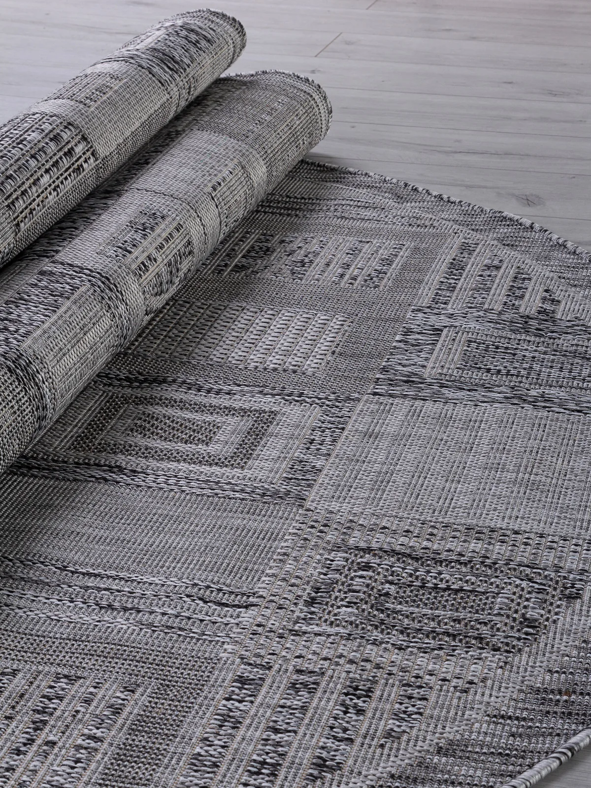 Современная циновка KAIR S138 - DARK GRAY полипропилен Россия