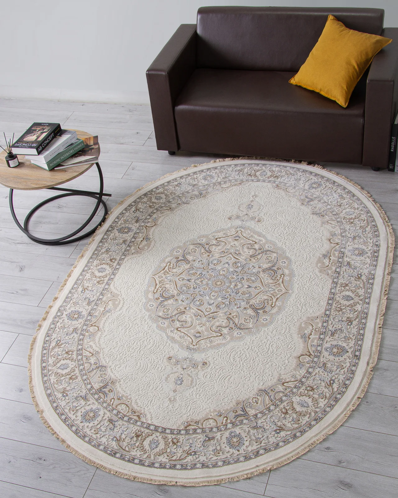 Классический ковер MELODY 35987Z - CREAM / CREAM Heat-set Турция