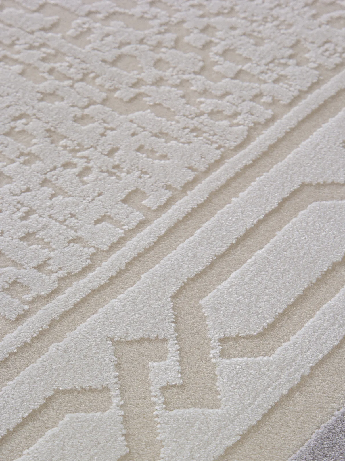 Современный ковер ANATOLIA 34069A - WHITE / BEIGE вискоза Турция