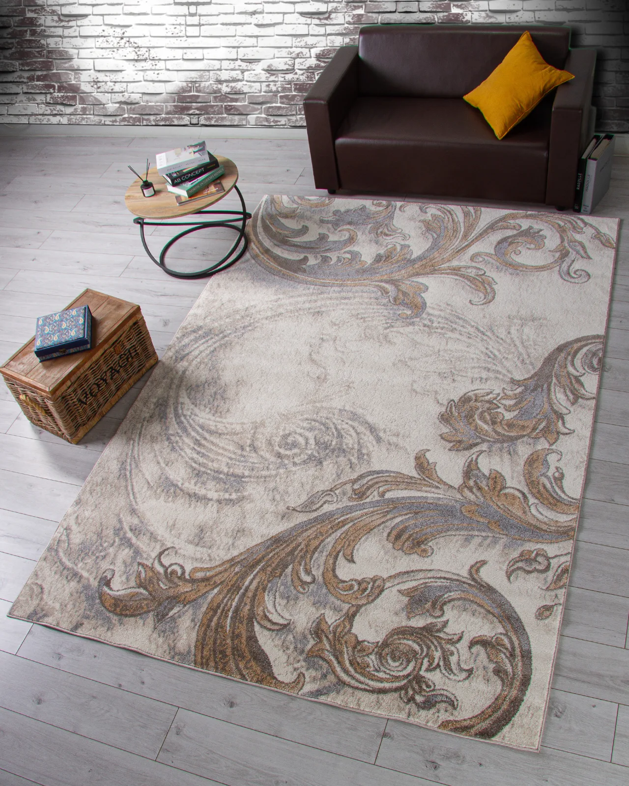 Классический ковер TORNADO D754 - BEIGE 2 фризе Россия