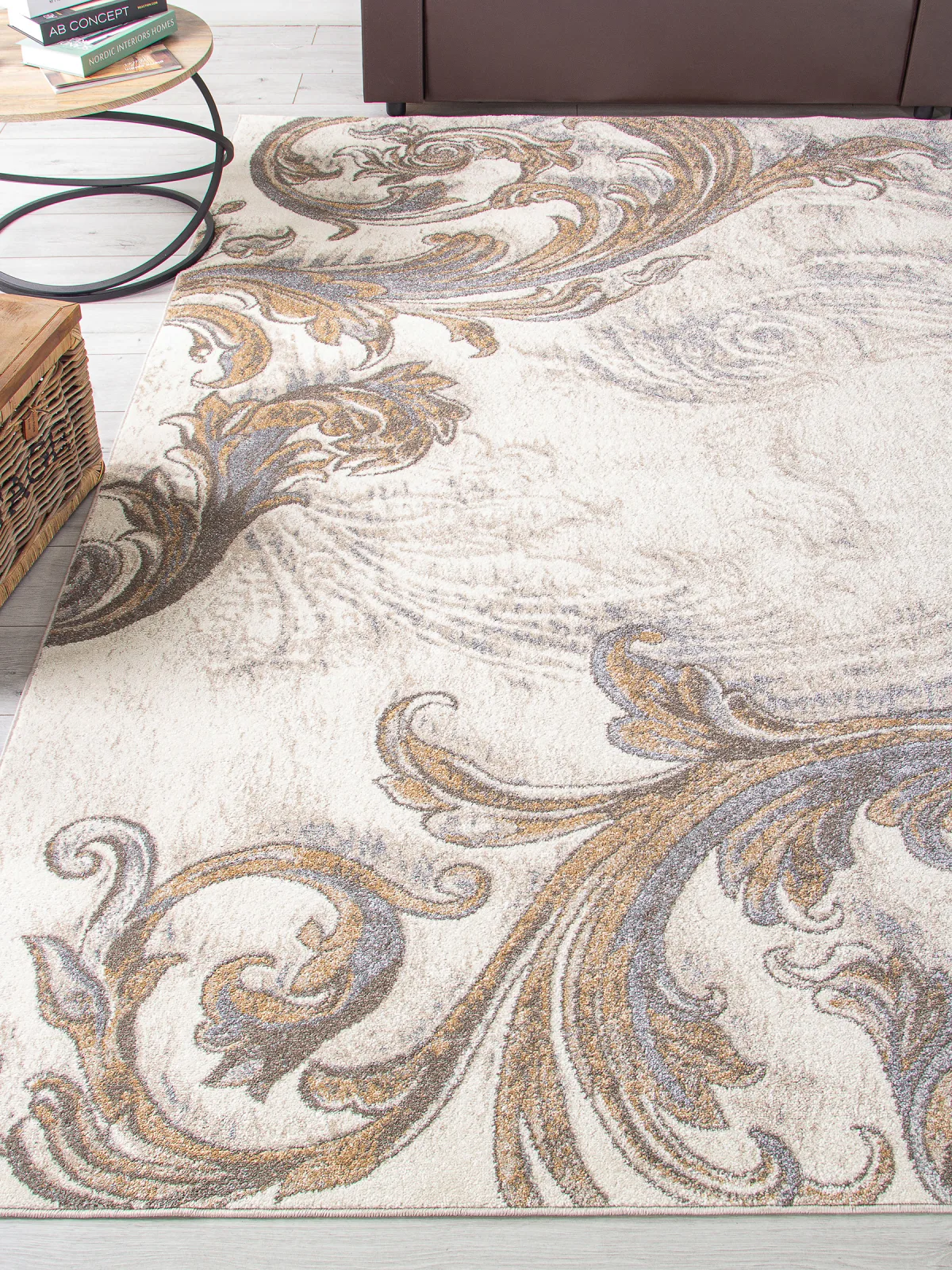 Классический ковер TORNADO D754 - BEIGE 2 фризе Россия