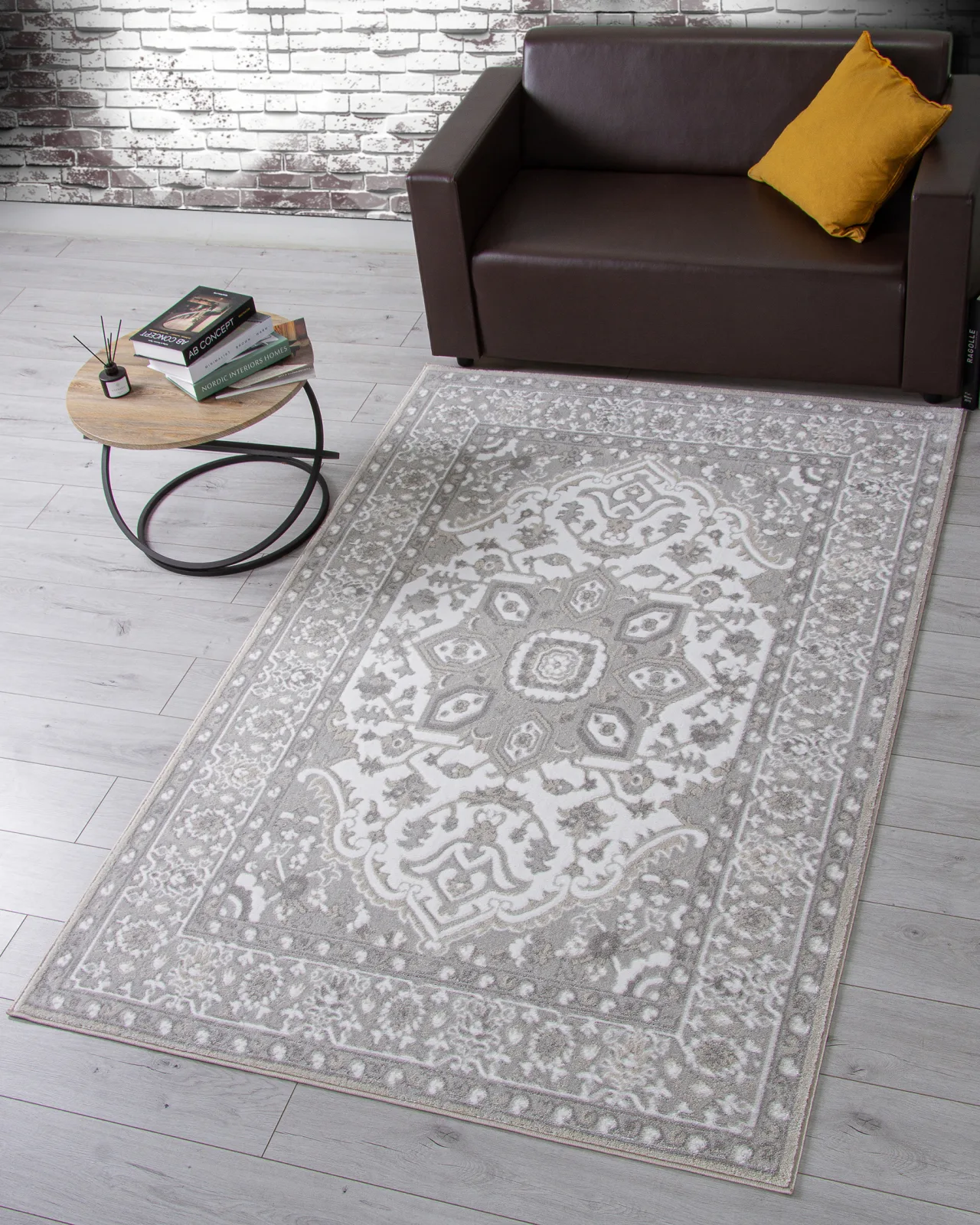 Классический ковер OSTIN F616 - GRAY Heat-set Россия