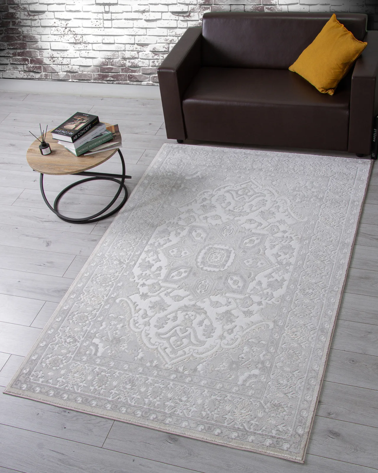 Классический ковер OSTIN F616 - GRAY Heat-set Россия