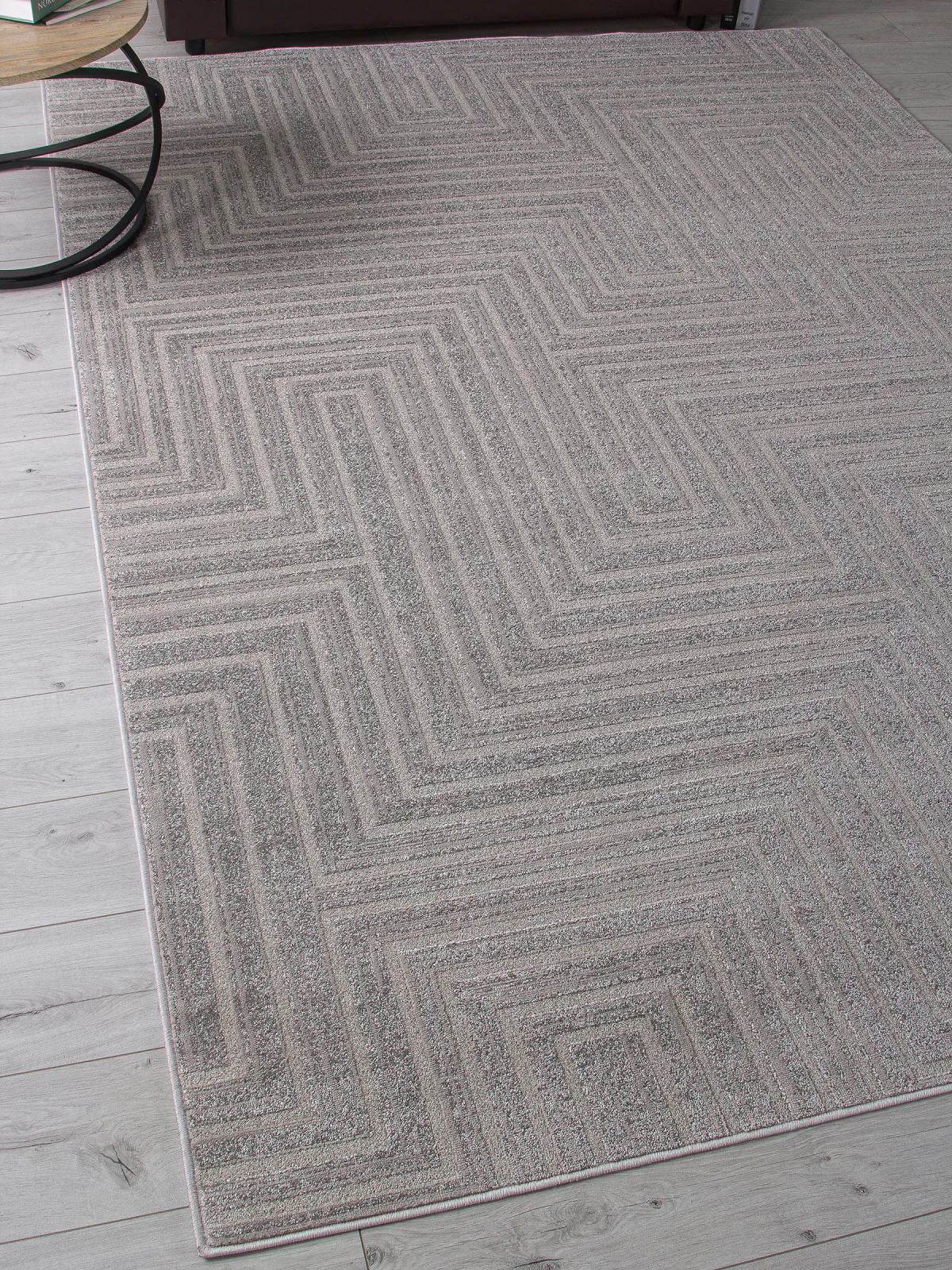 Современный ковер DIOS F412 - LIGHT GRAY Heat-set Россия