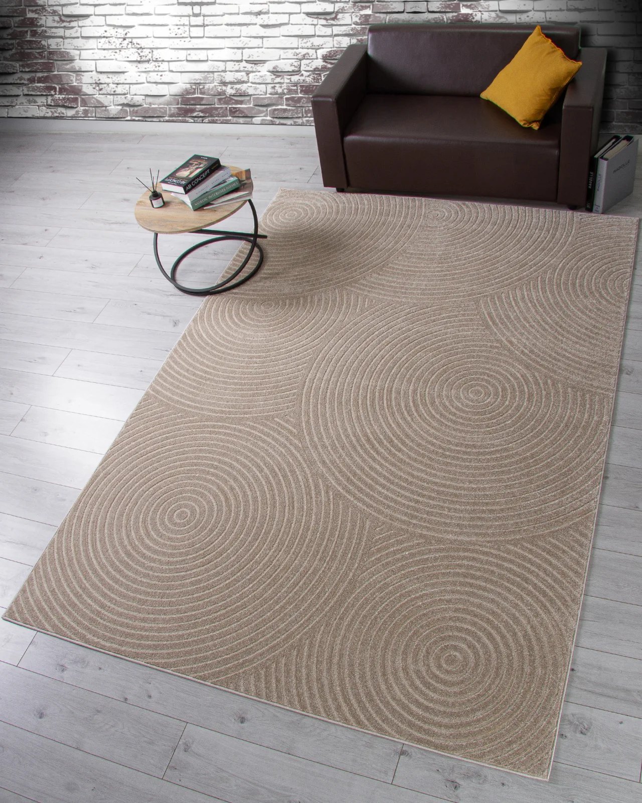 Современный ковер DIOS F410 - LIGHT BEIGE Heat-set Россия