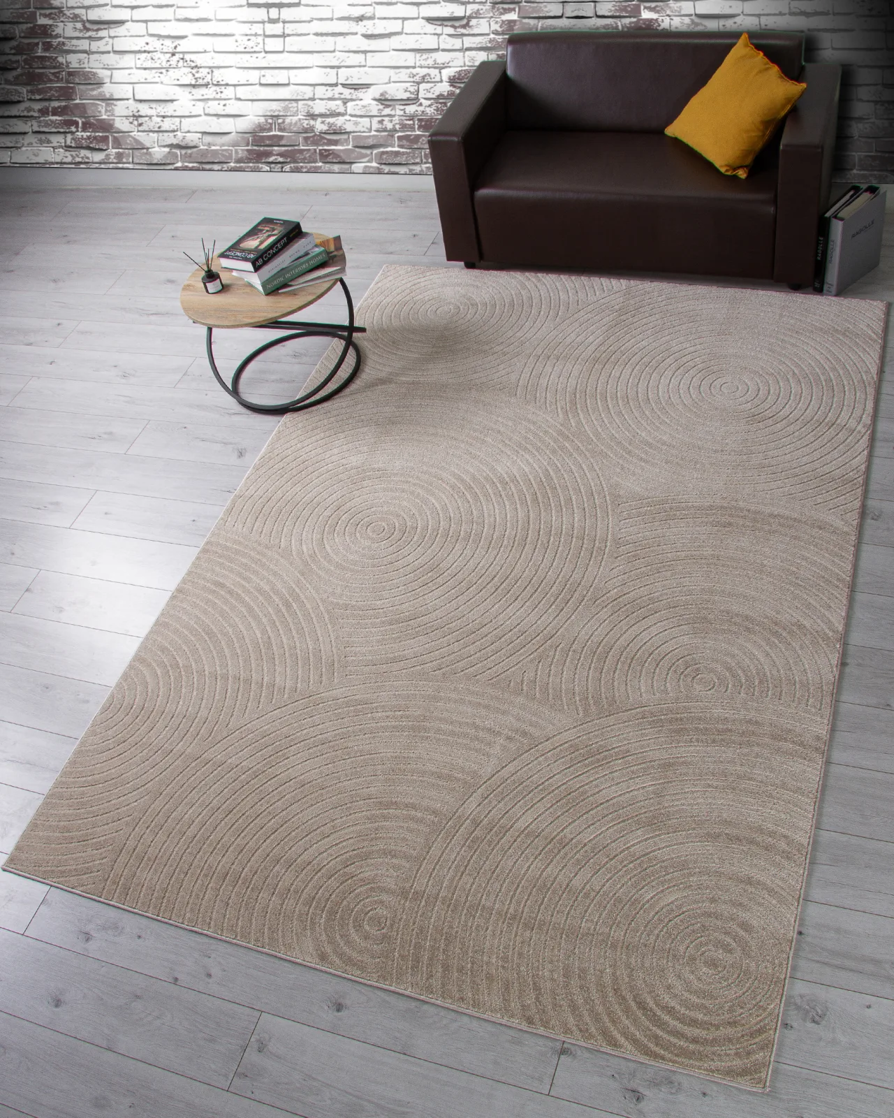 Современный ковер DIOS F410 - LIGHT BEIGE Heat-set Россия