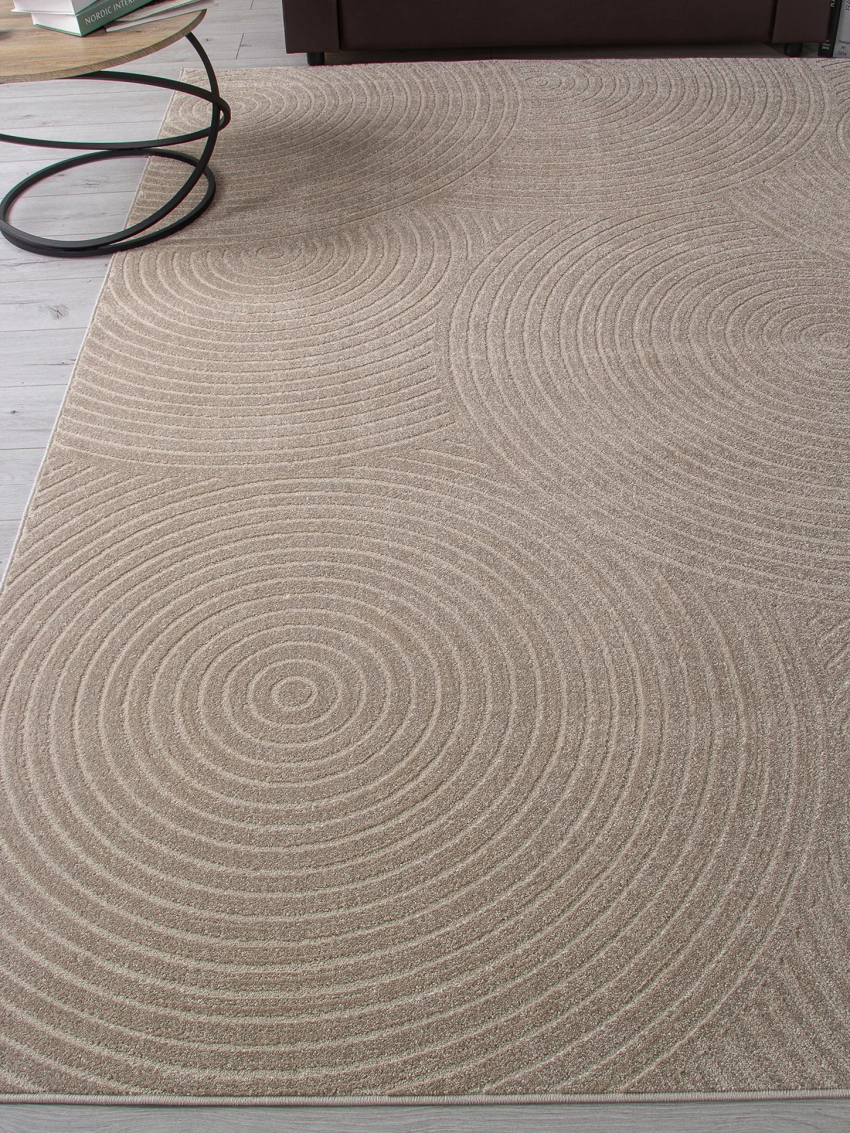 Современный ковер DIOS F410 - LIGHT BEIGE Heat-set Россия