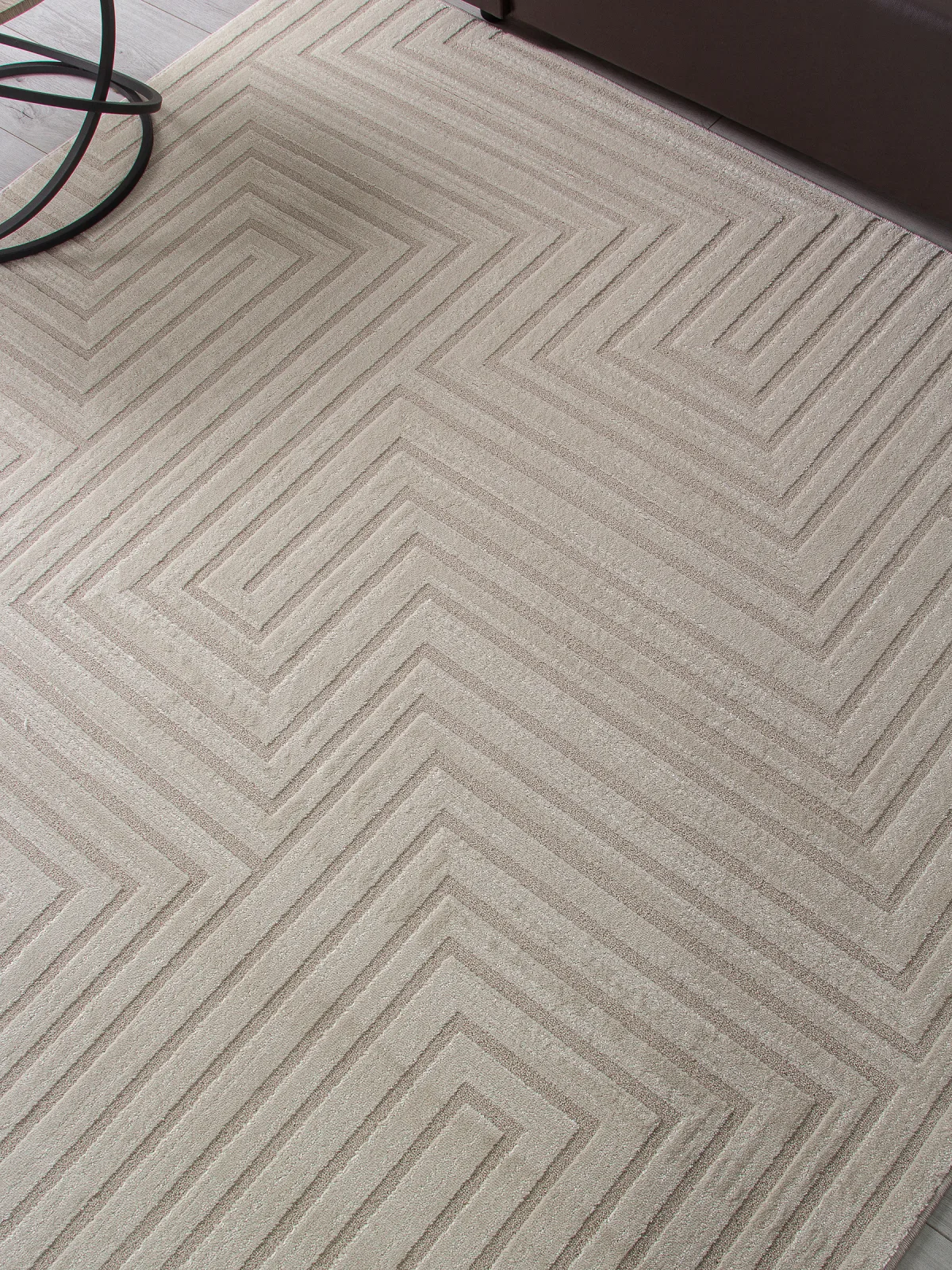 Минимализм ковер DIOS F412 - LIGHT CREAM Heat-set Россия