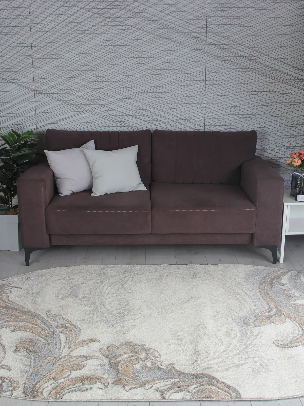 Классический ковер TORNADO D754 - BEIGE 2 фризе Россия