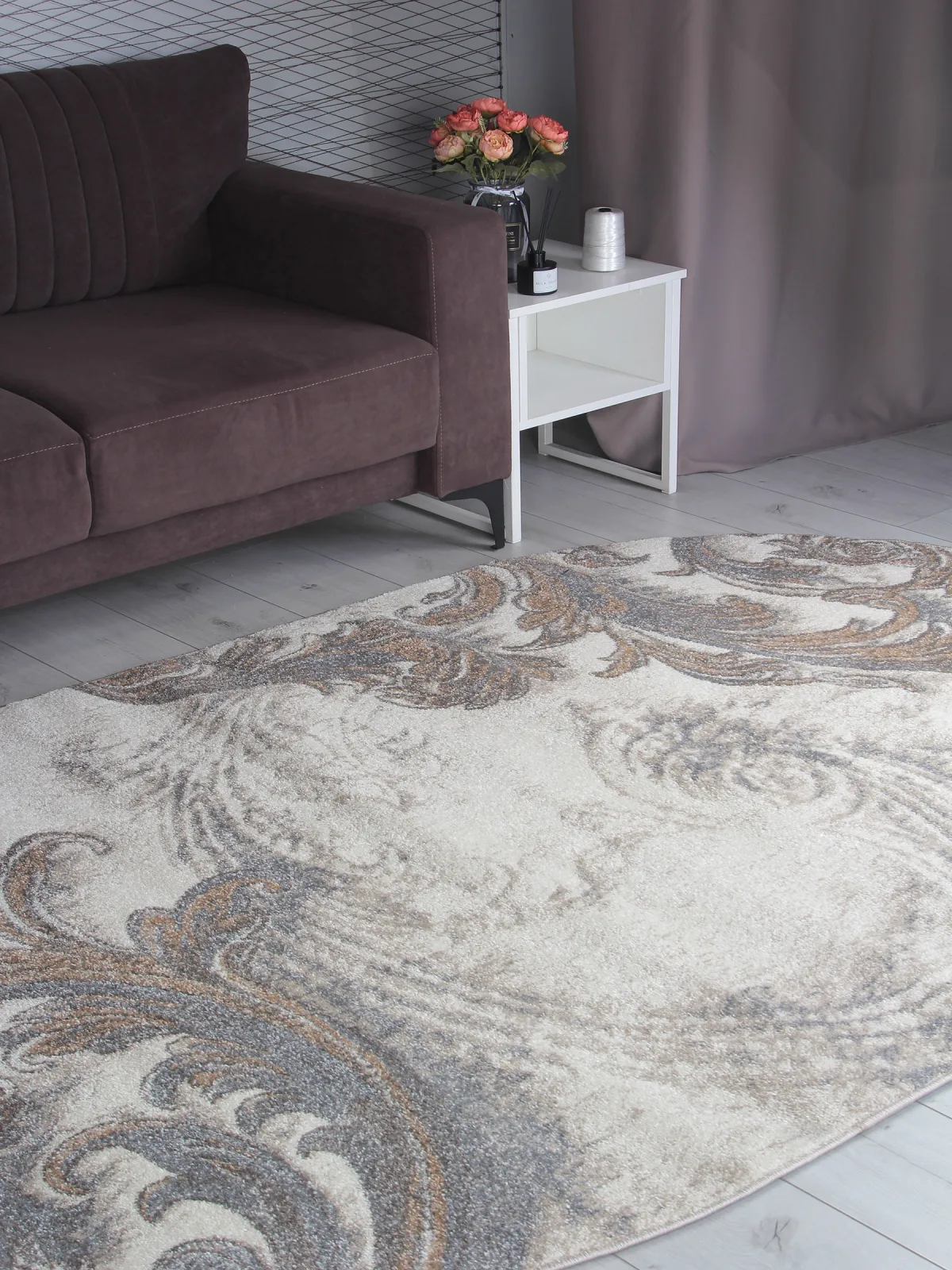 Классический ковер TORNADO D754 - BEIGE 2 фризе Россия