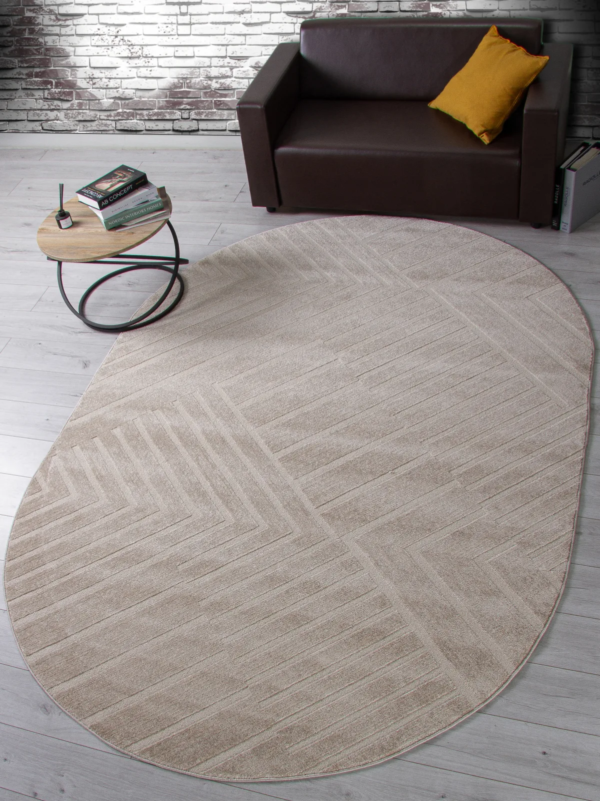 Минимализм ковер DIOS F438 - LIGHT BEIGE Heat-set Россия