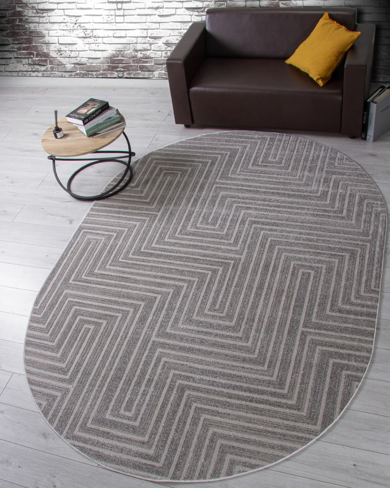 Минимализм ковер DIOS F412 - LIGHT GRAY Heat-set Россия