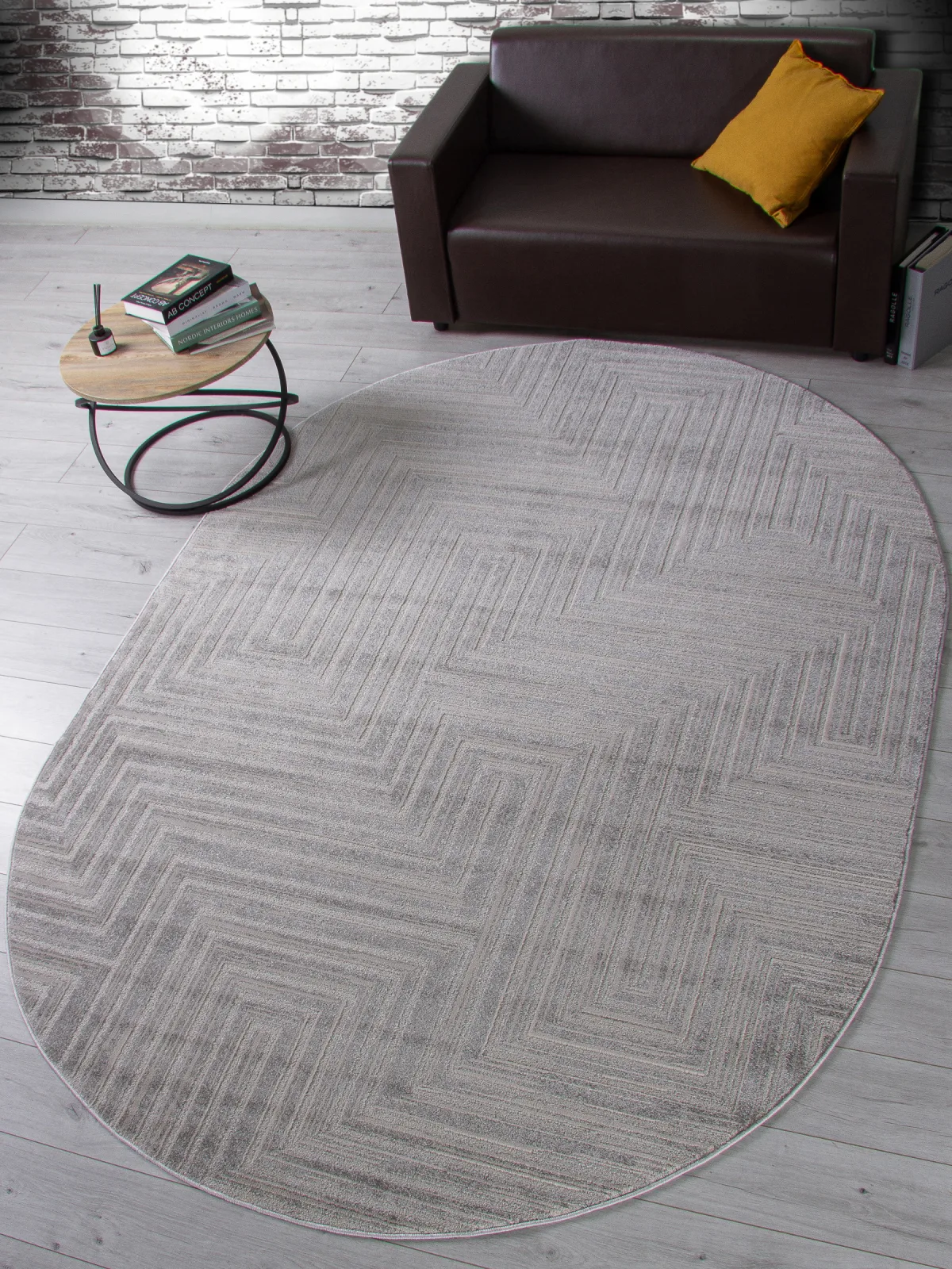 Минимализм ковер DIOS F412 - LIGHT GRAY Heat-set Россия