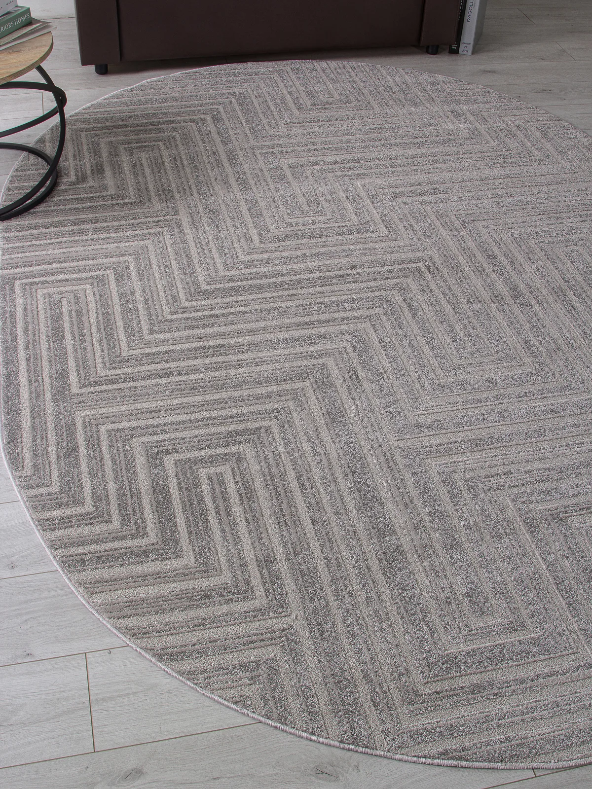 Минимализм ковер DIOS F412 - LIGHT GRAY Heat-set Россия