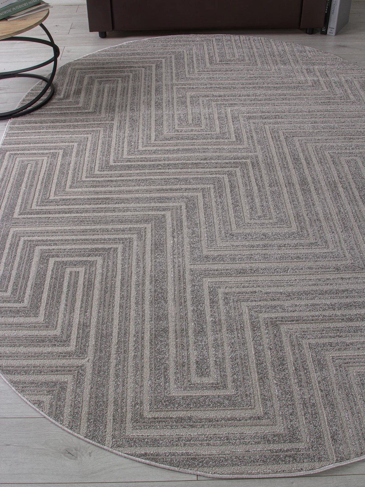 Минимализм ковер DIOS F412 - LIGHT GRAY Heat-set Россия