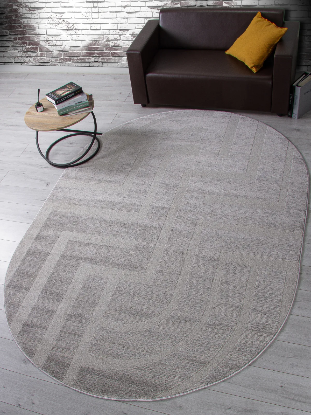 Современный ковер DIOS F439 - LIGHT GRAY Heat-set Россия