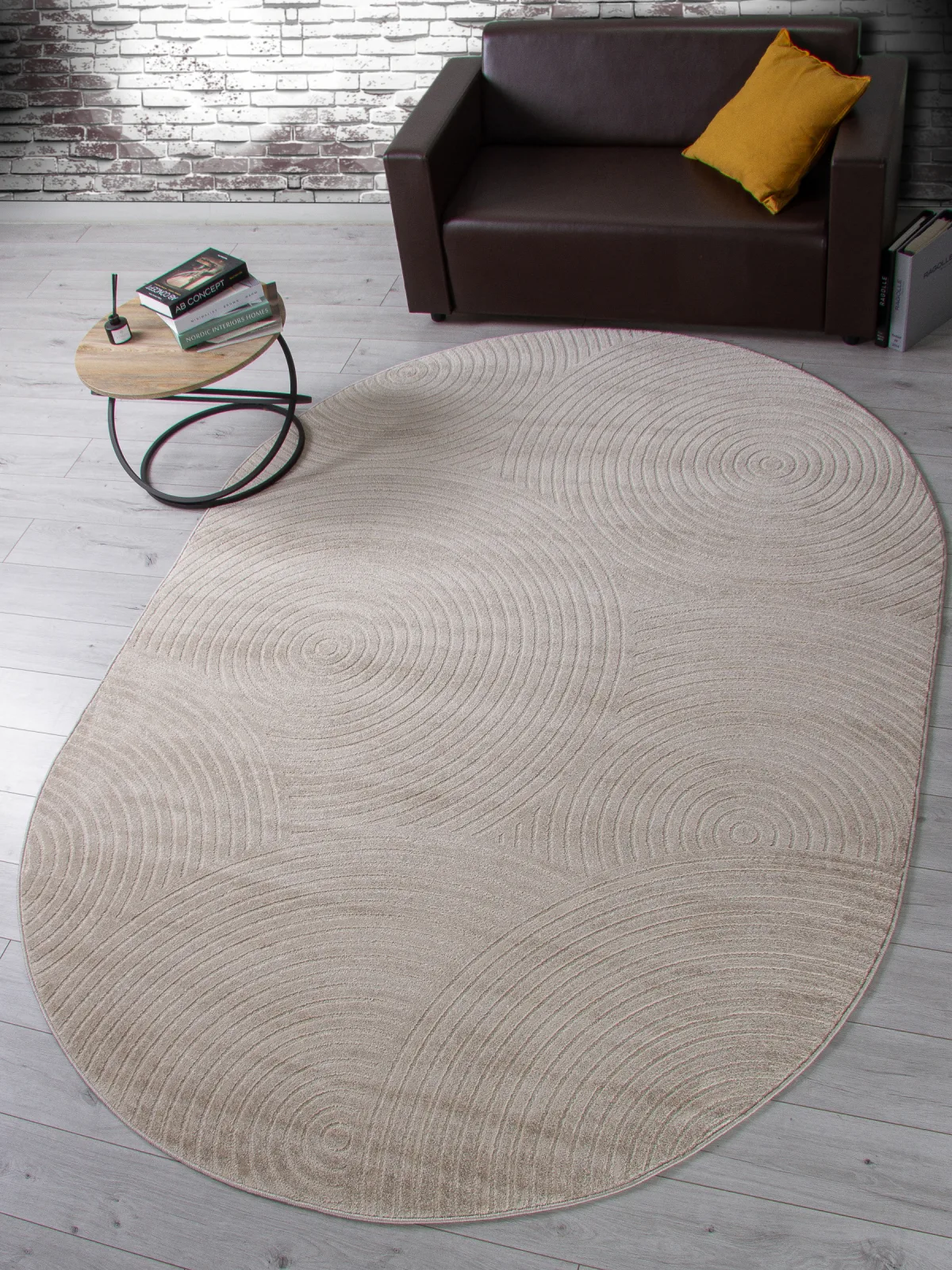 Минимализм ковер DIOS F410 - LIGHT BEIGE Heat-set Россия