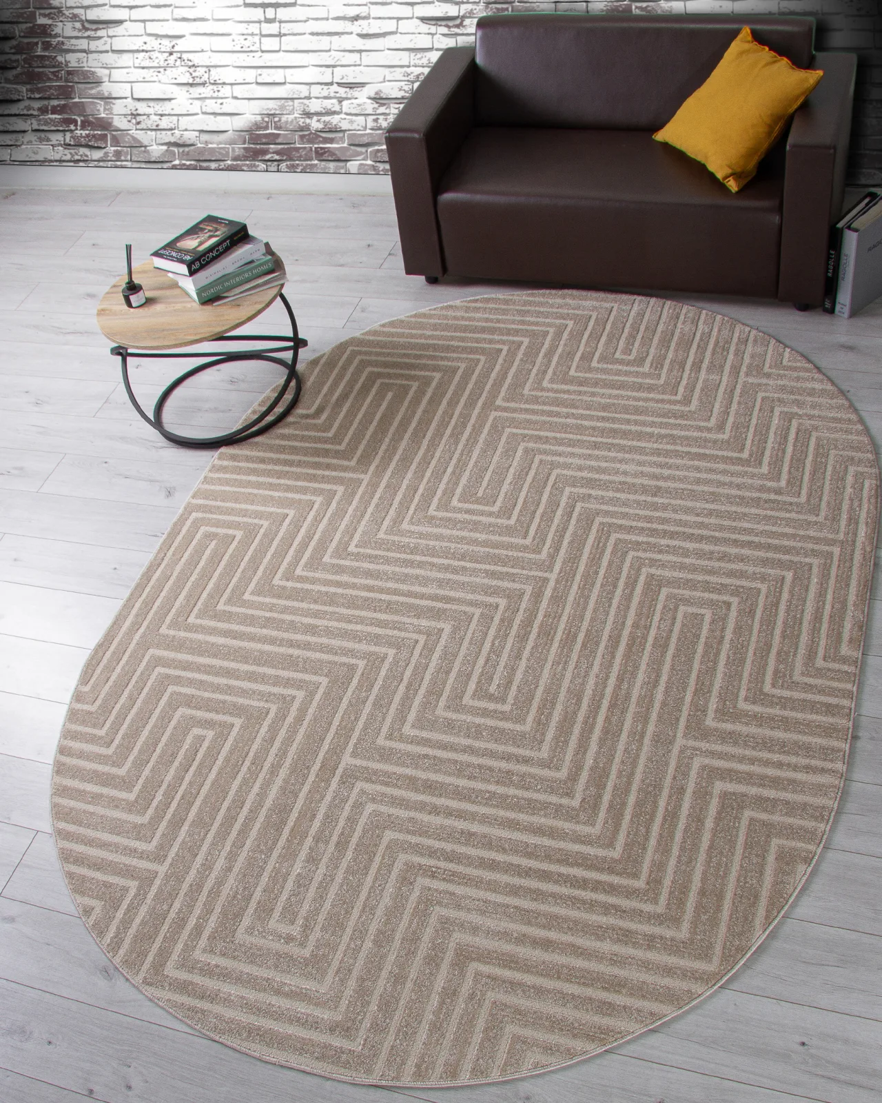 Современный ковер DIOS F412 - LIGHT BEIGE Heat-set Россия