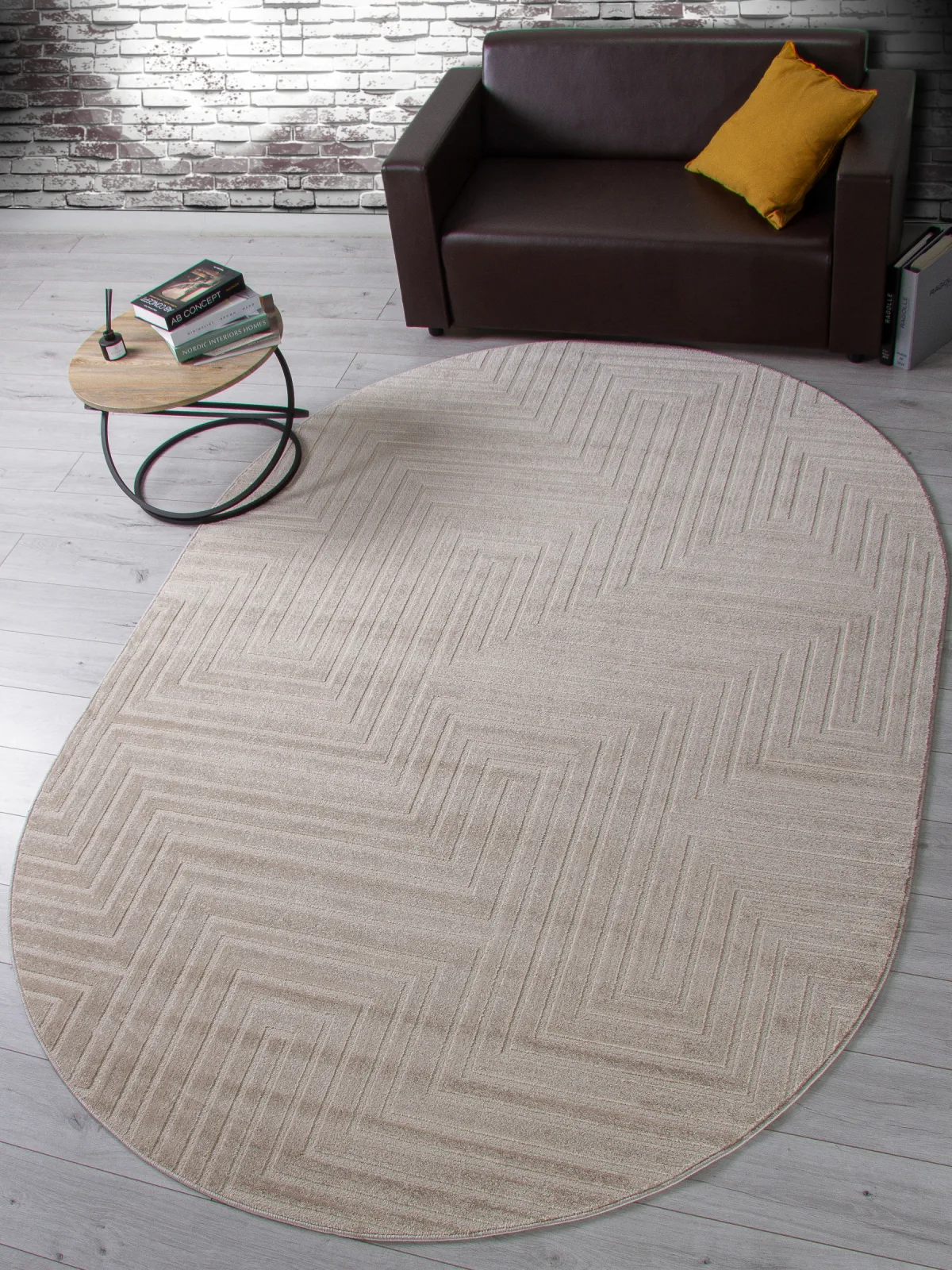 Современный ковер DIOS F412 - LIGHT BEIGE Heat-set Россия