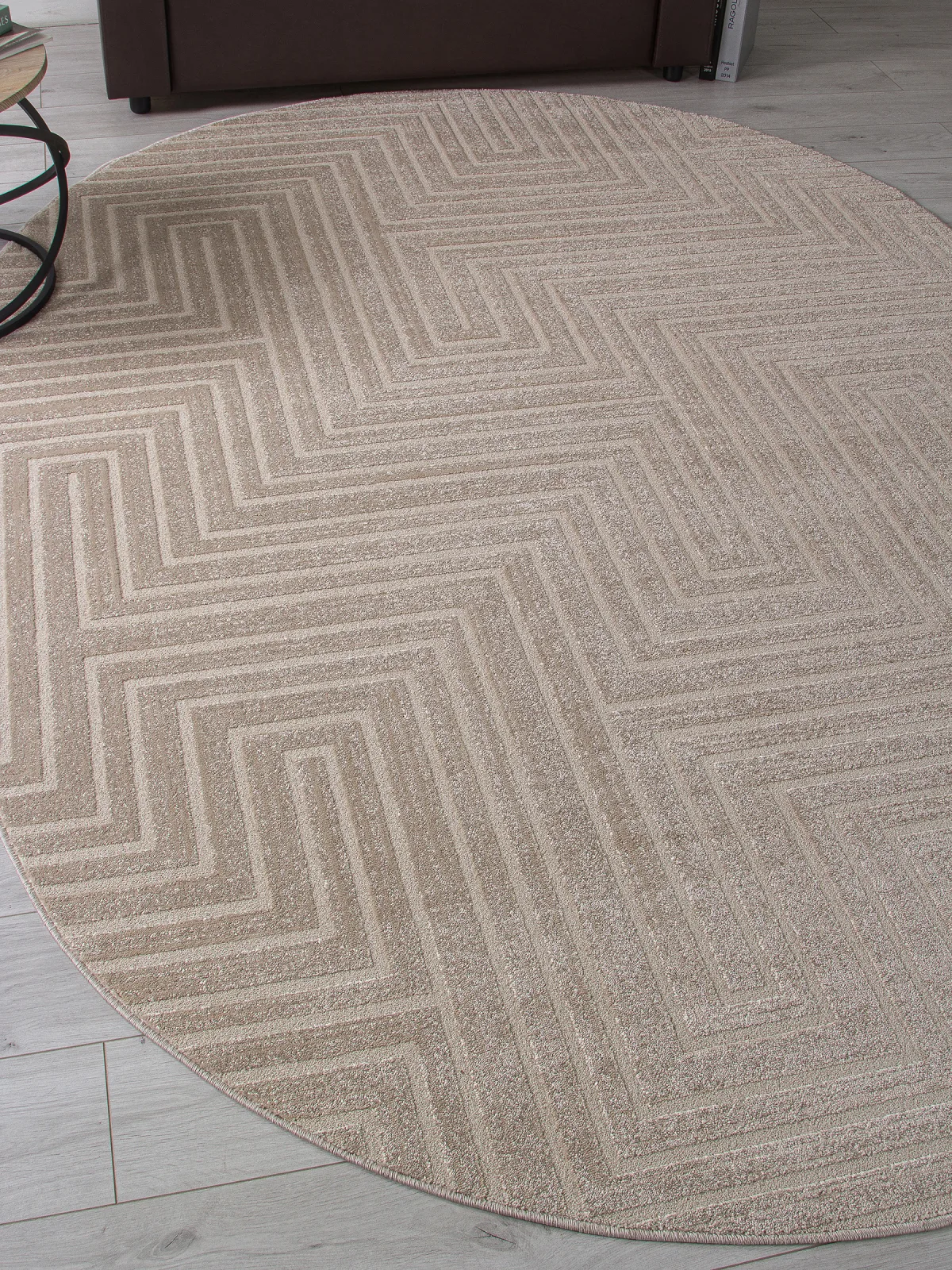 Современный ковер DIOS F412 - LIGHT BEIGE Heat-set Россия