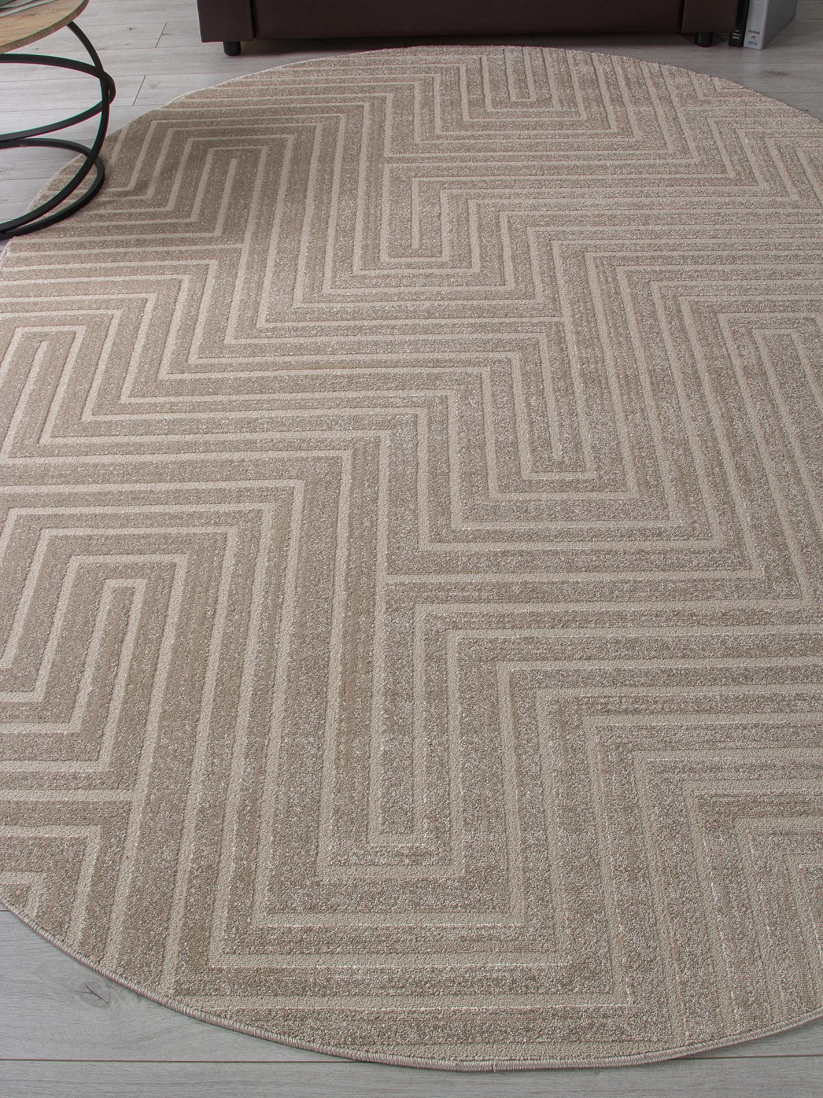 Современный ковер DIOS F412 - LIGHT BEIGE Heat-set Россия