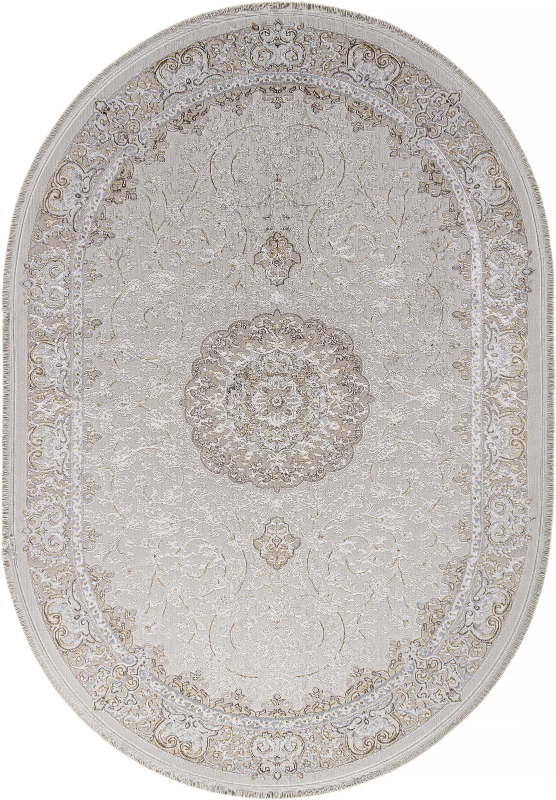 Классический ковер ZARINA M107A - CREAM / CREAM полиэстер Турция