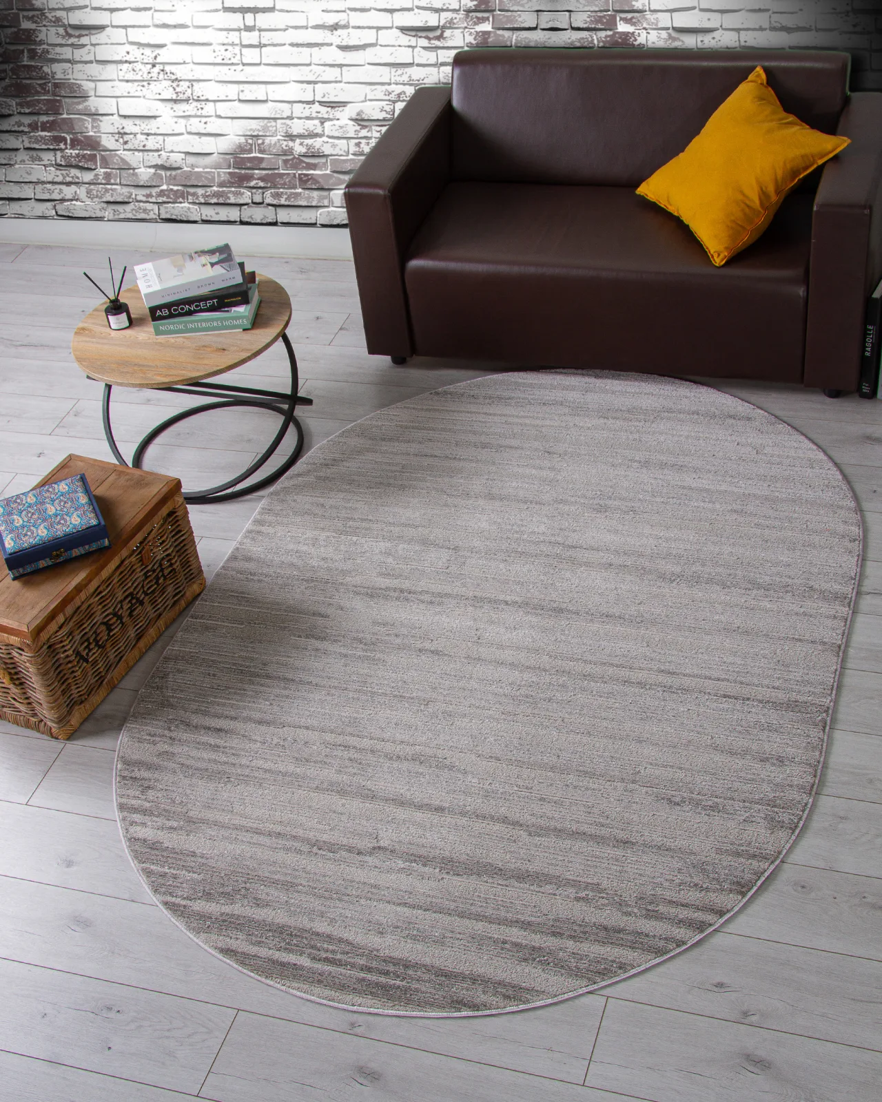 Современный ковер DIOS F441 - LIGHT GRAY Heat-set Россия