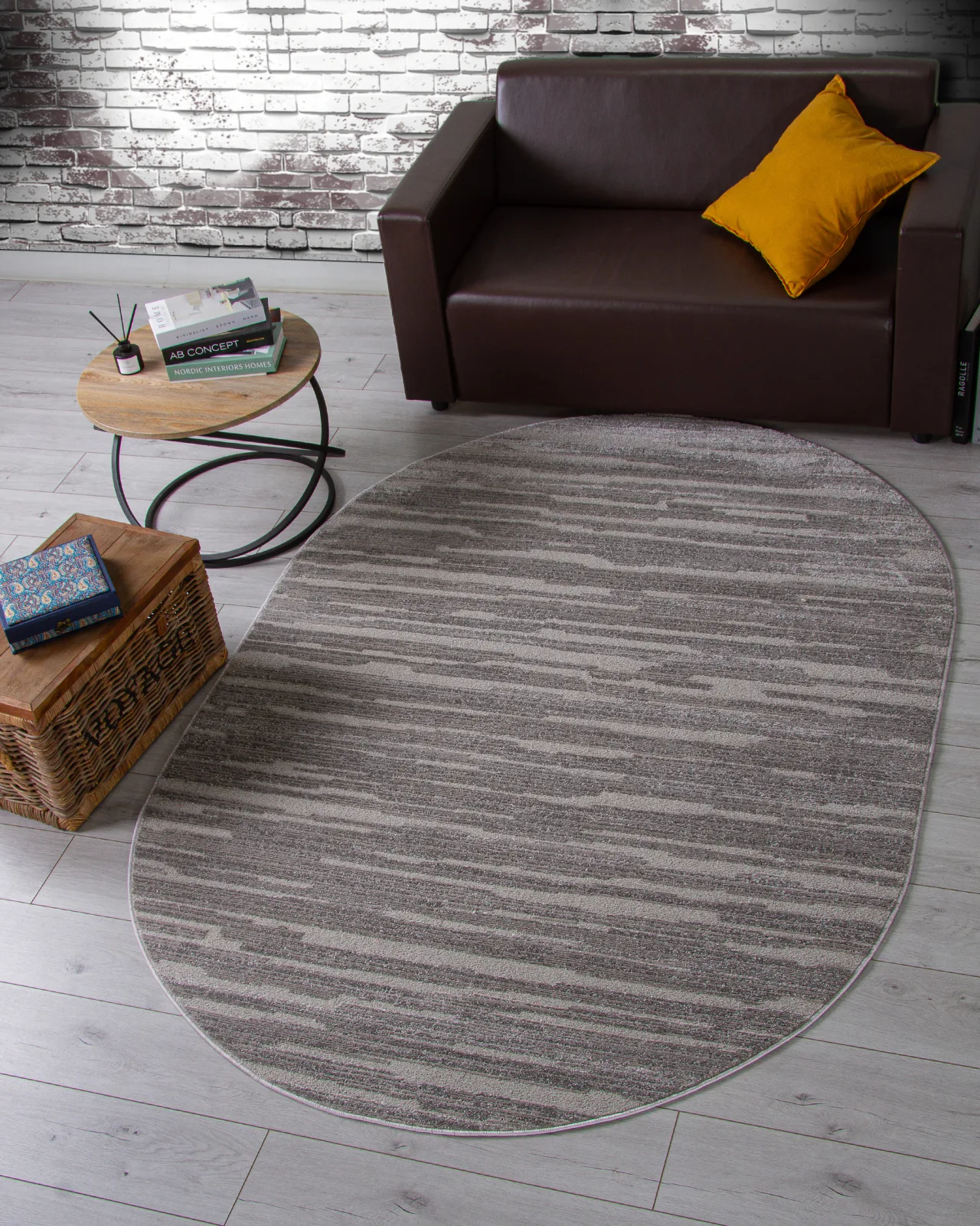 Современный ковер DIOS F441 - LIGHT GRAY Heat-set Россия