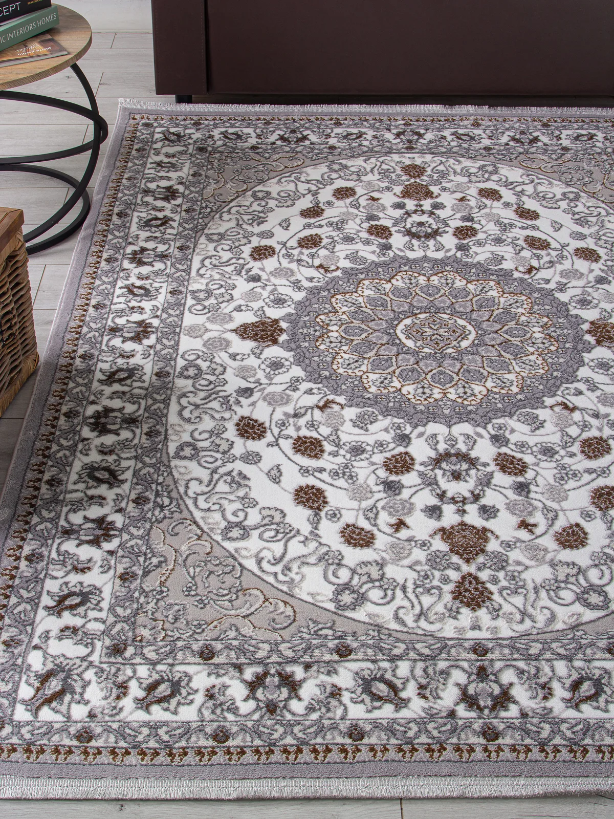 Классический ковер HALIF F611 - GRAY-GREEN Heat-set Россия