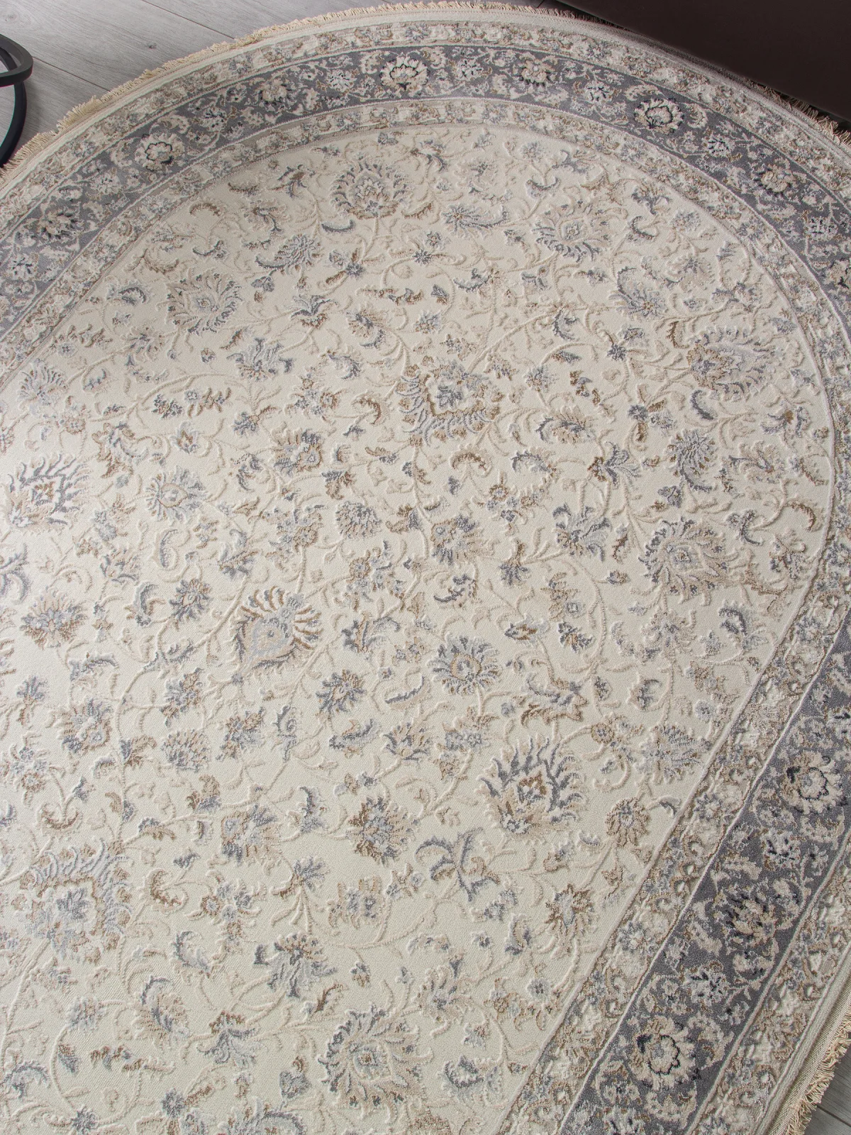 Классический ковер Jasmine 35831Z - CREAM / L.GREY Heat-set Турция
