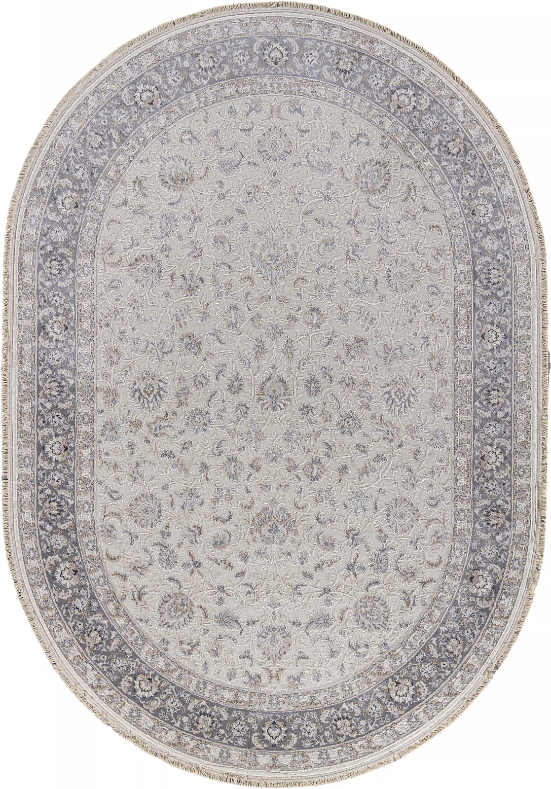 Классический ковер Jasmine 35831Z - CREAM / L.GREY Heat-set Турция