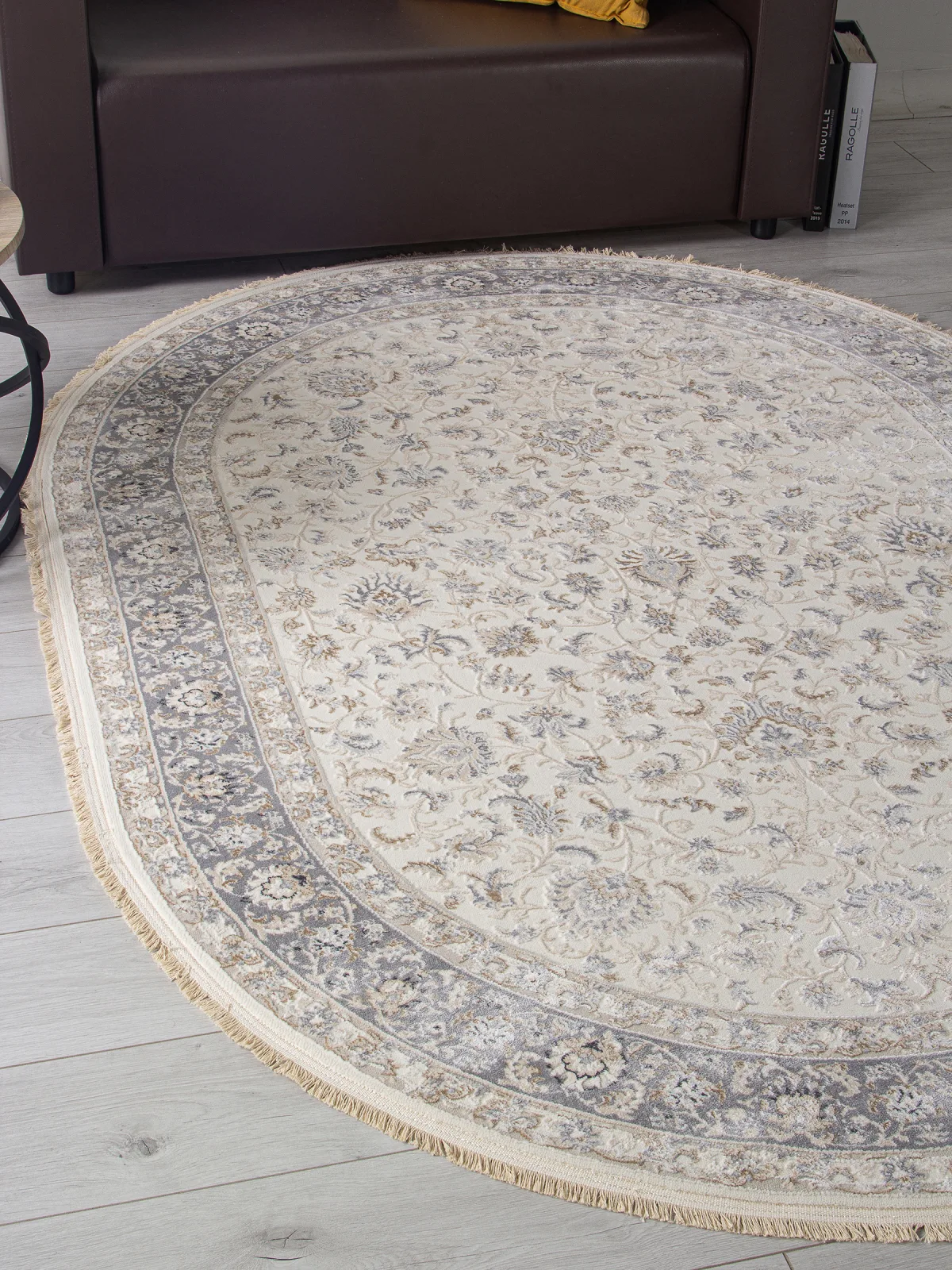 Классический ковер Jasmine 35831Z - CREAM / L.GREY Heat-set Турция