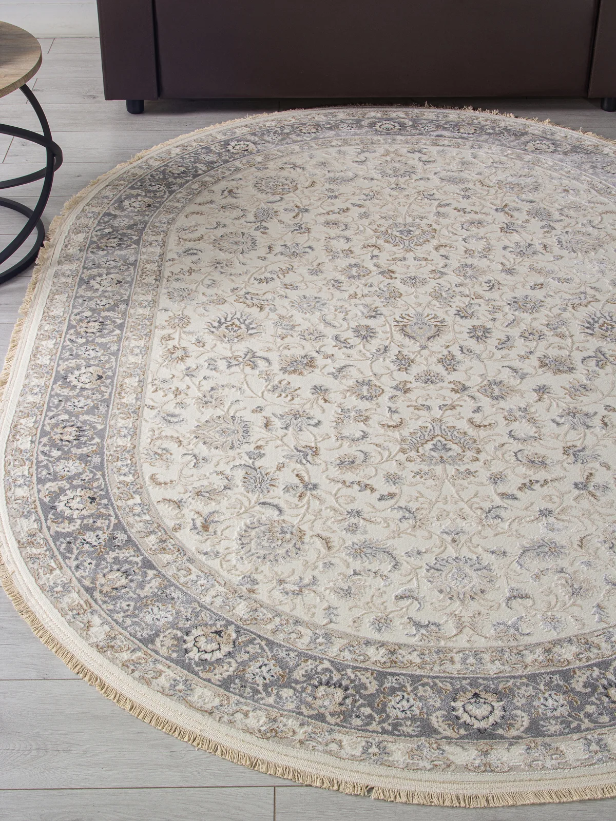 Классический ковер Jasmine 35831Z - CREAM / L.GREY Heat-set Турция