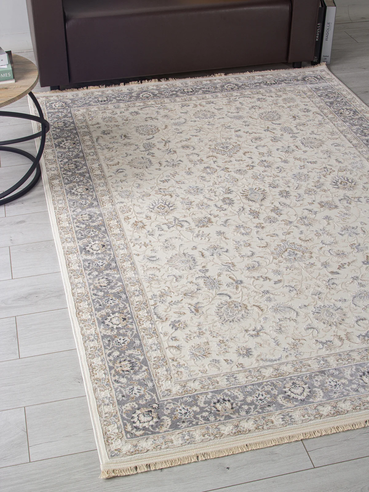 Классический ковер Jasmine 35831A - CREAM / L.GREY Heat-set Турция