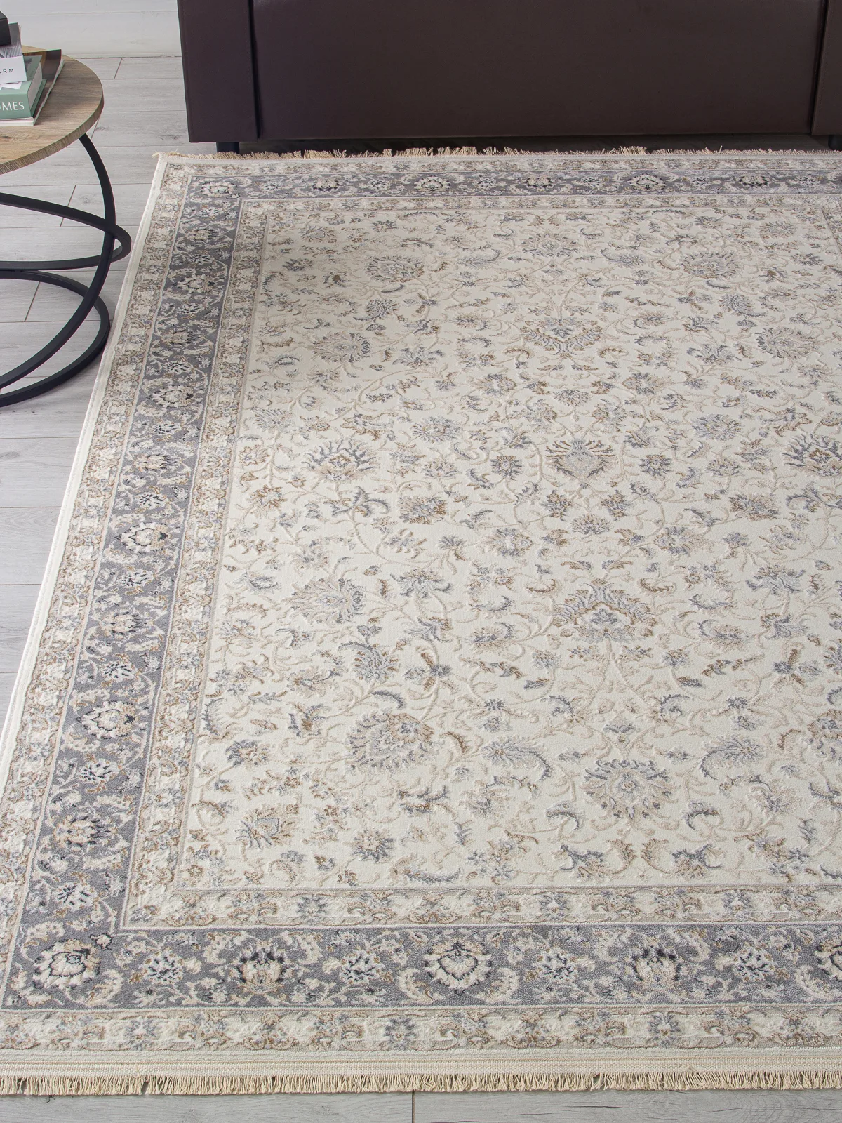 Классический ковер Jasmine 35831A - CREAM / L.GREY Heat-set Турция