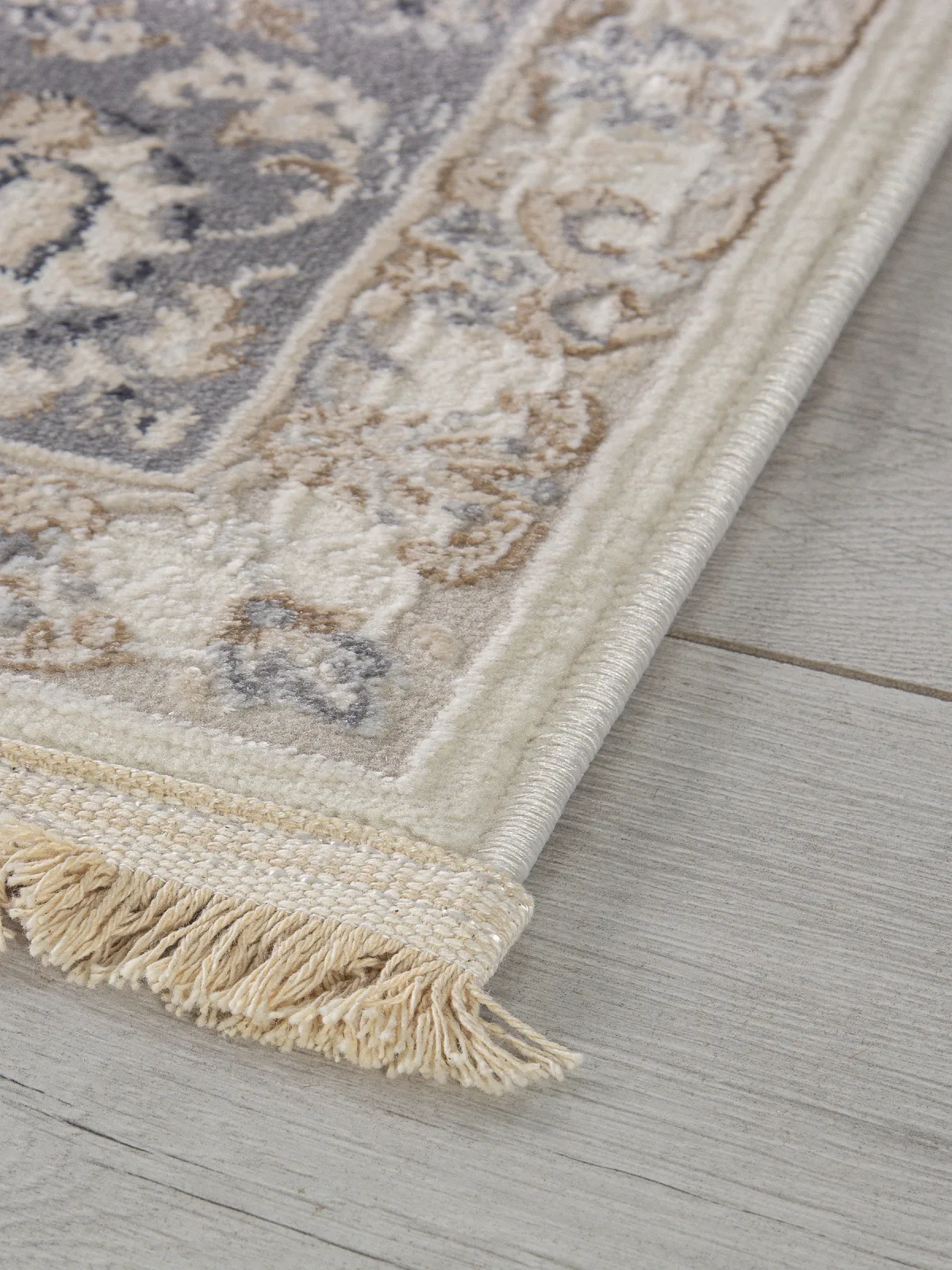 Классический ковер Jasmine 35831A - CREAM / L.GREY Heat-set Турция