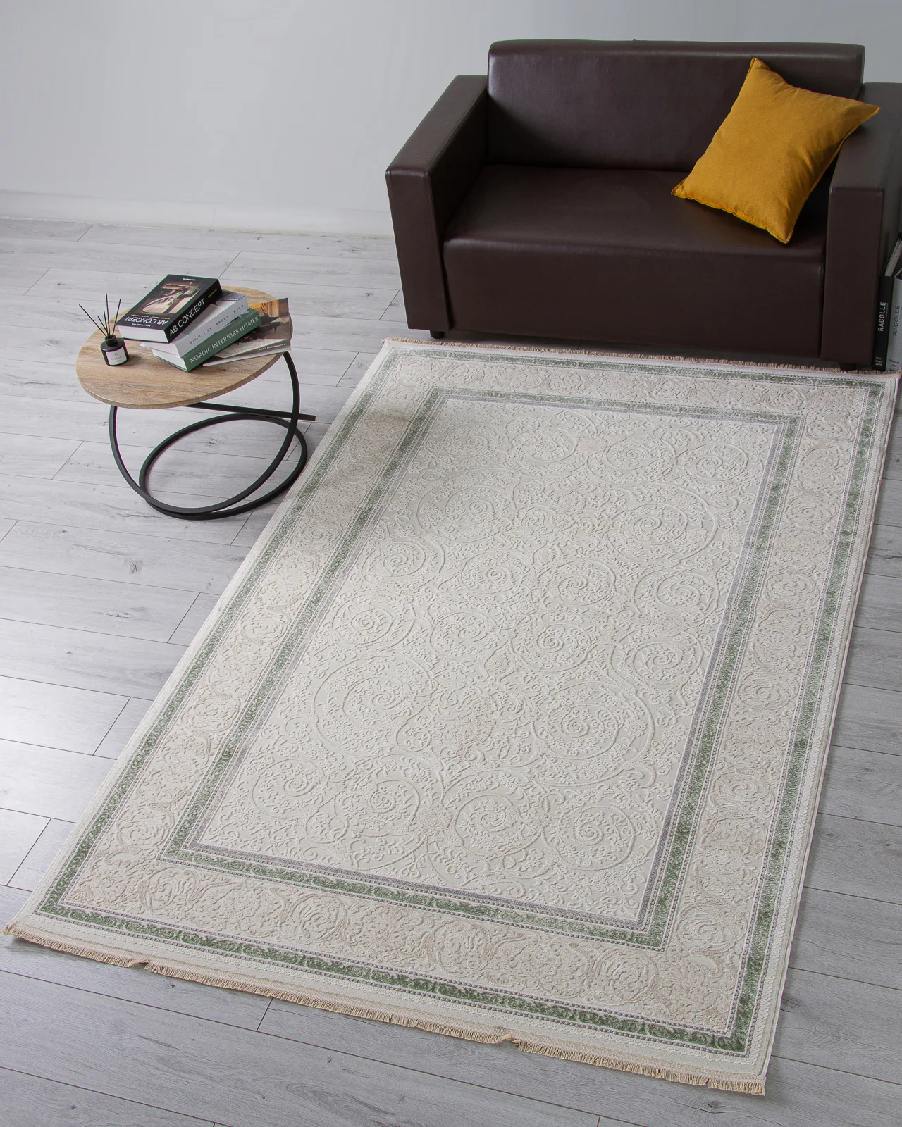 Классический ковер Jasmine 30896D - CREAM / CREAM Heat-set Турция