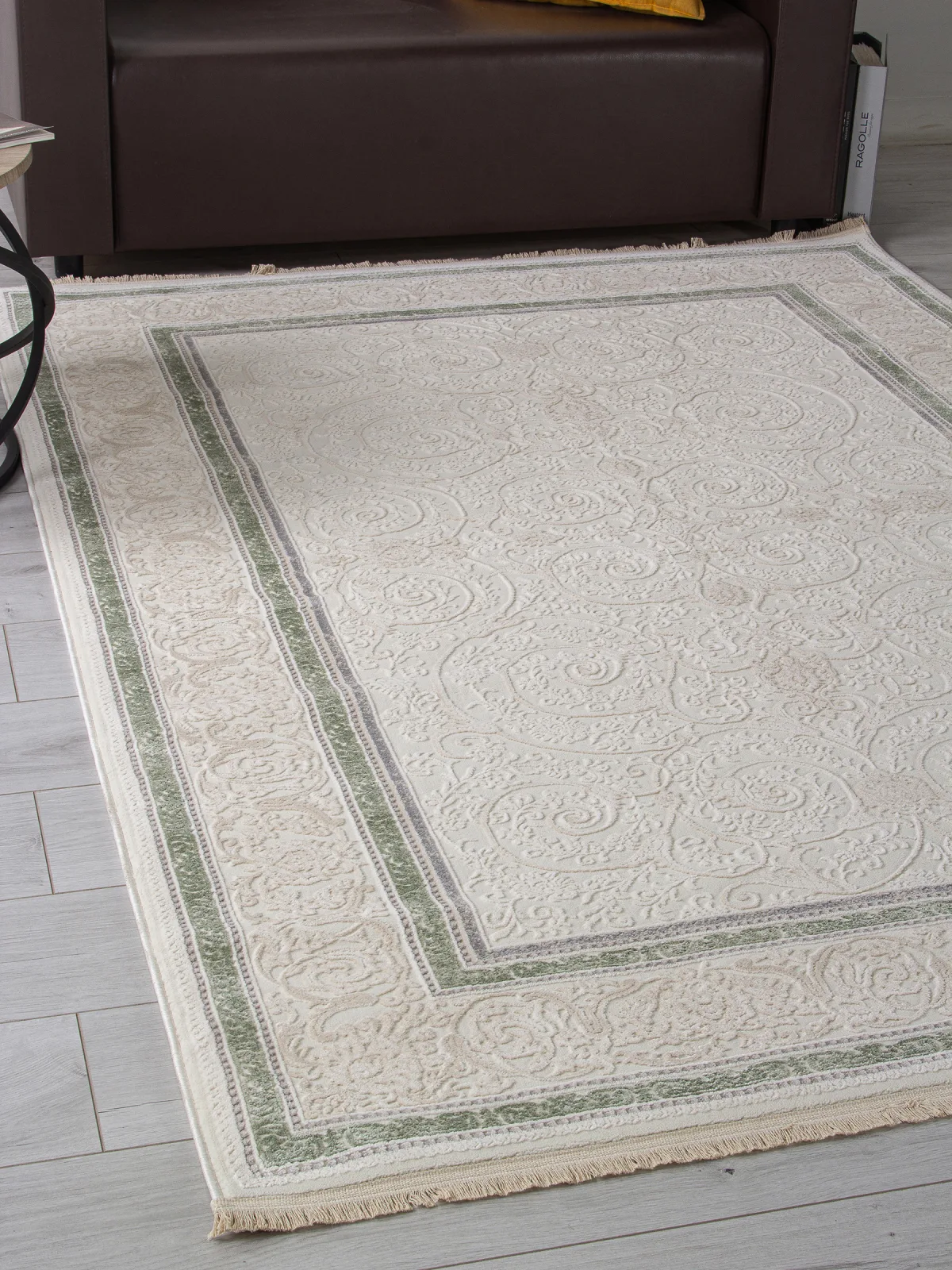 Классический ковер Jasmine 30896D - CREAM / CREAM Heat-set Турция