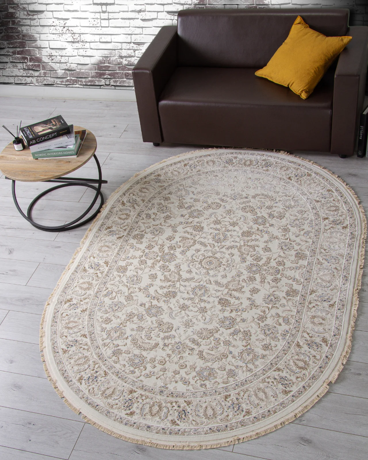 Классический ковер Jasmine 35826Z - CREAM / BEIGE Heat-set Турция