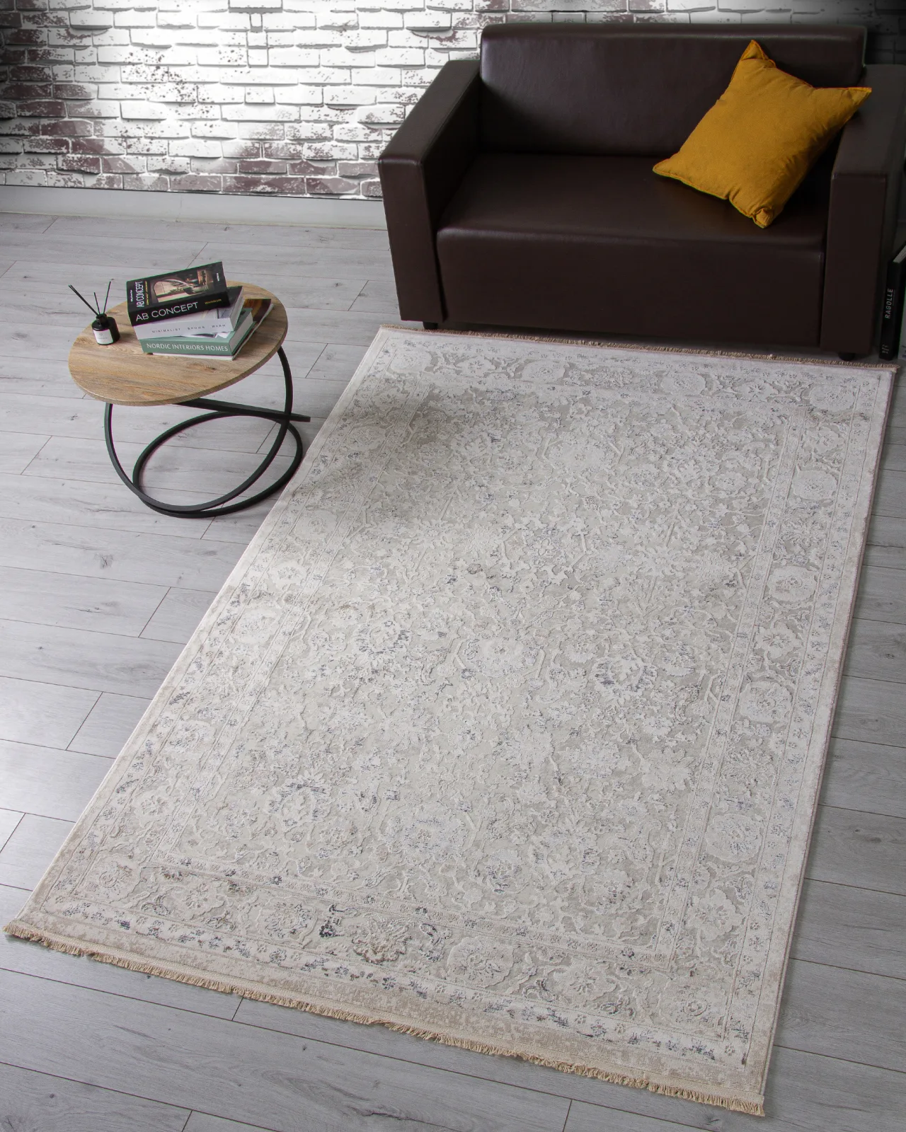 Классический ковер Jasmine 35981A - CREAM / CREAM Heat-set Турция