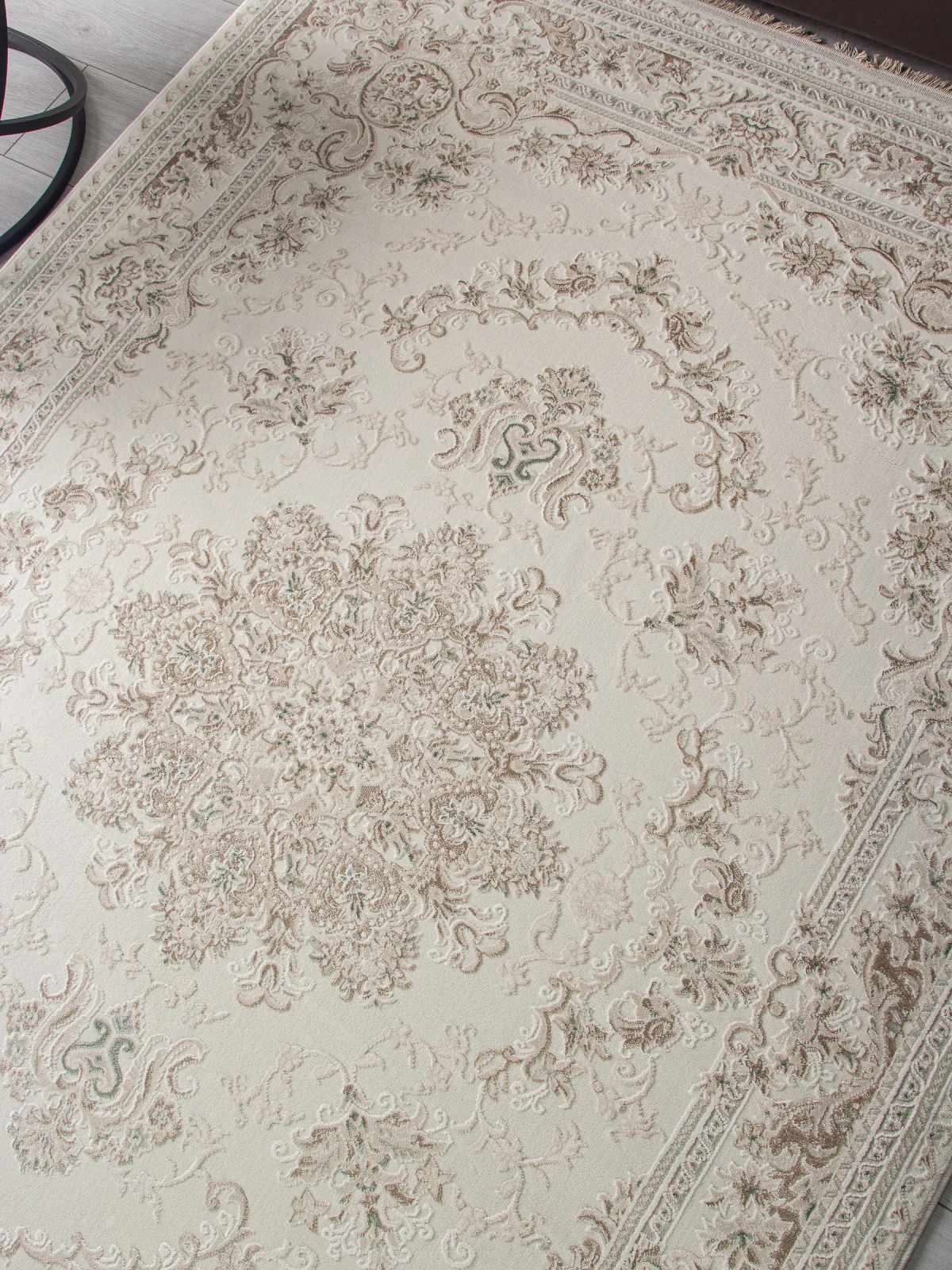 Классический ковер Jasmine 35760A - CREAM / CREAM Heat-set Турция