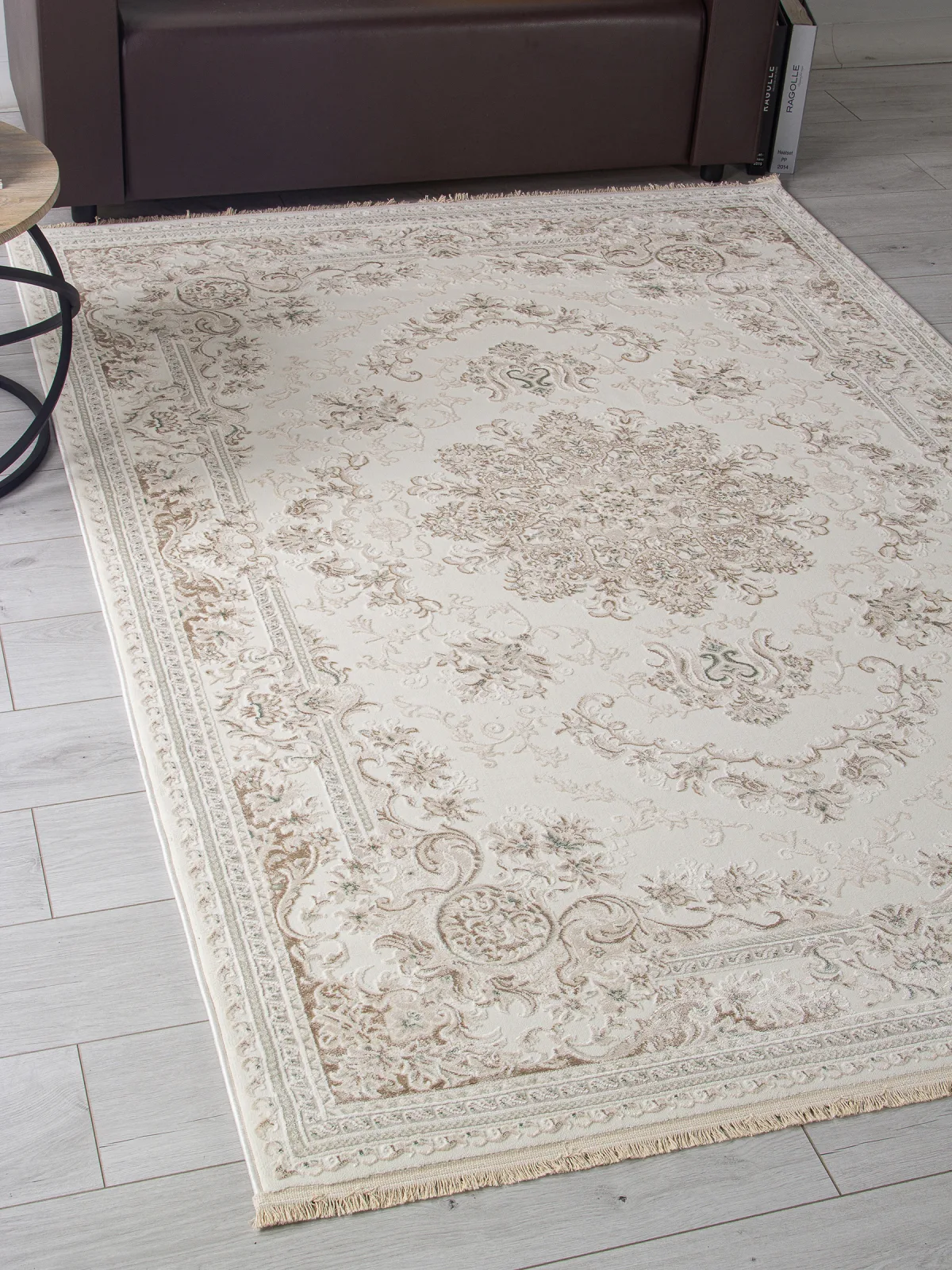 Классический ковер Jasmine 35760A - CREAM / CREAM Heat-set Турция